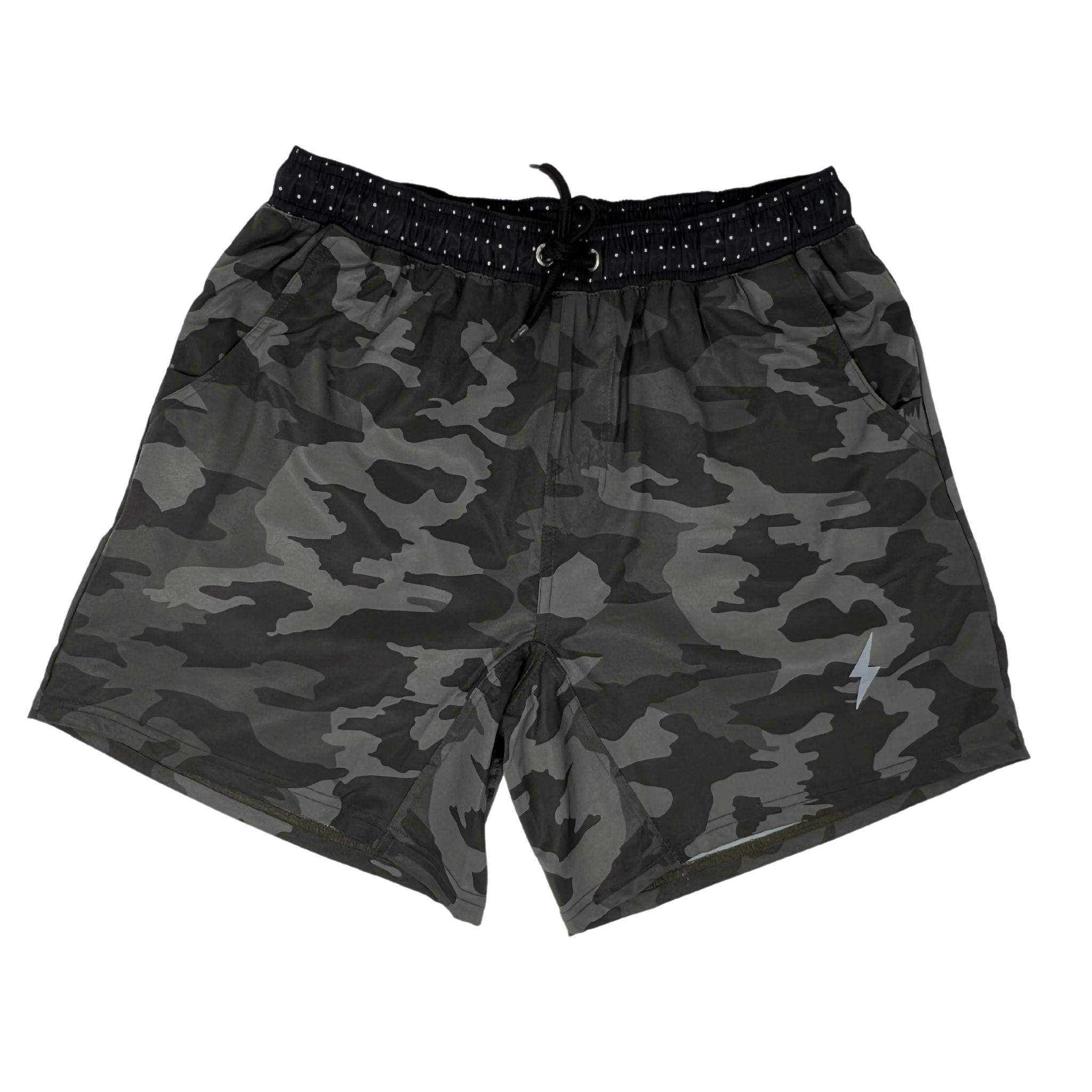 BRUCE BOLT 5" SHORT W/ LINER - CAMO GREEN- quickbuy