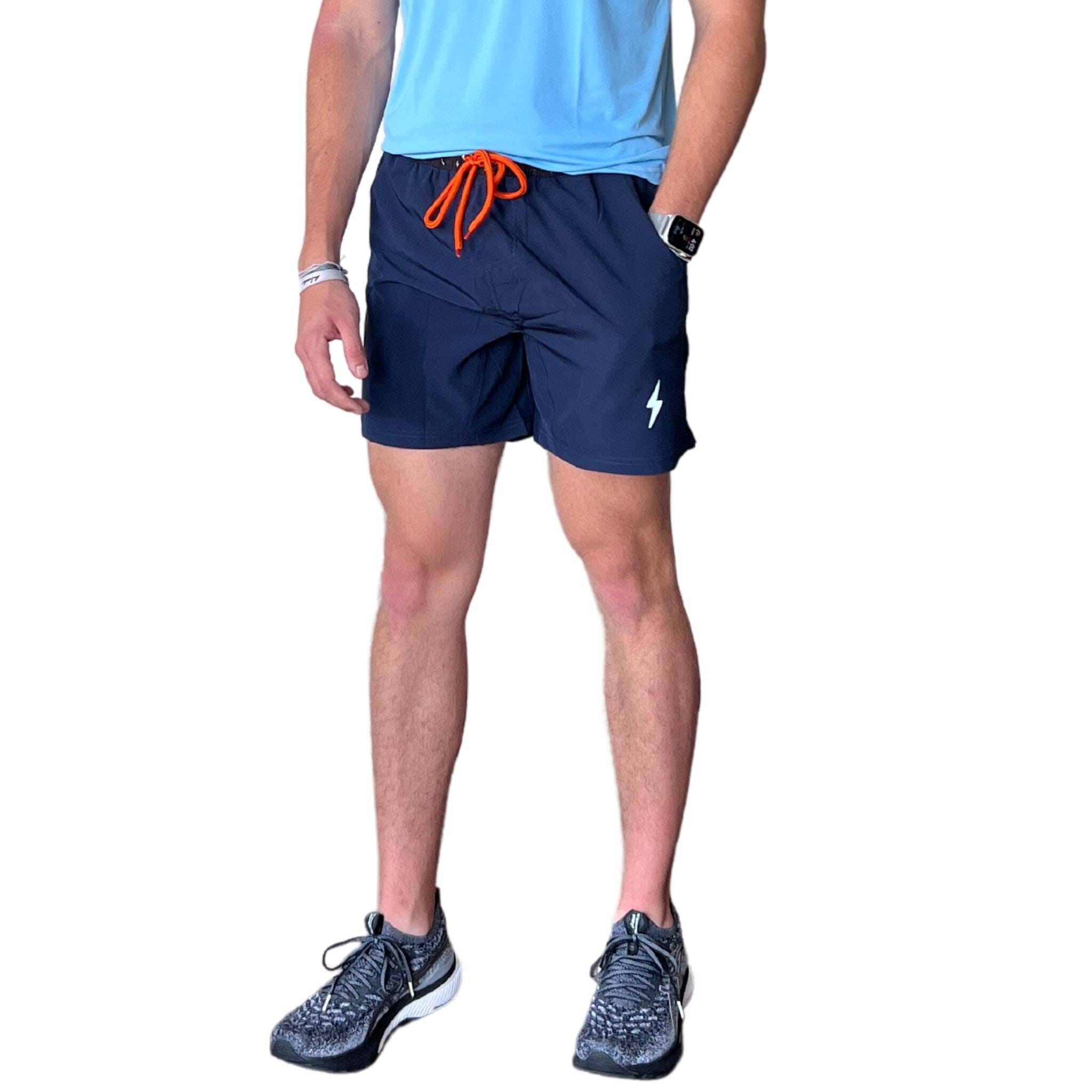 BRUCE BOLT 5" SHORT W/ LINER - NAVY- quickbuy