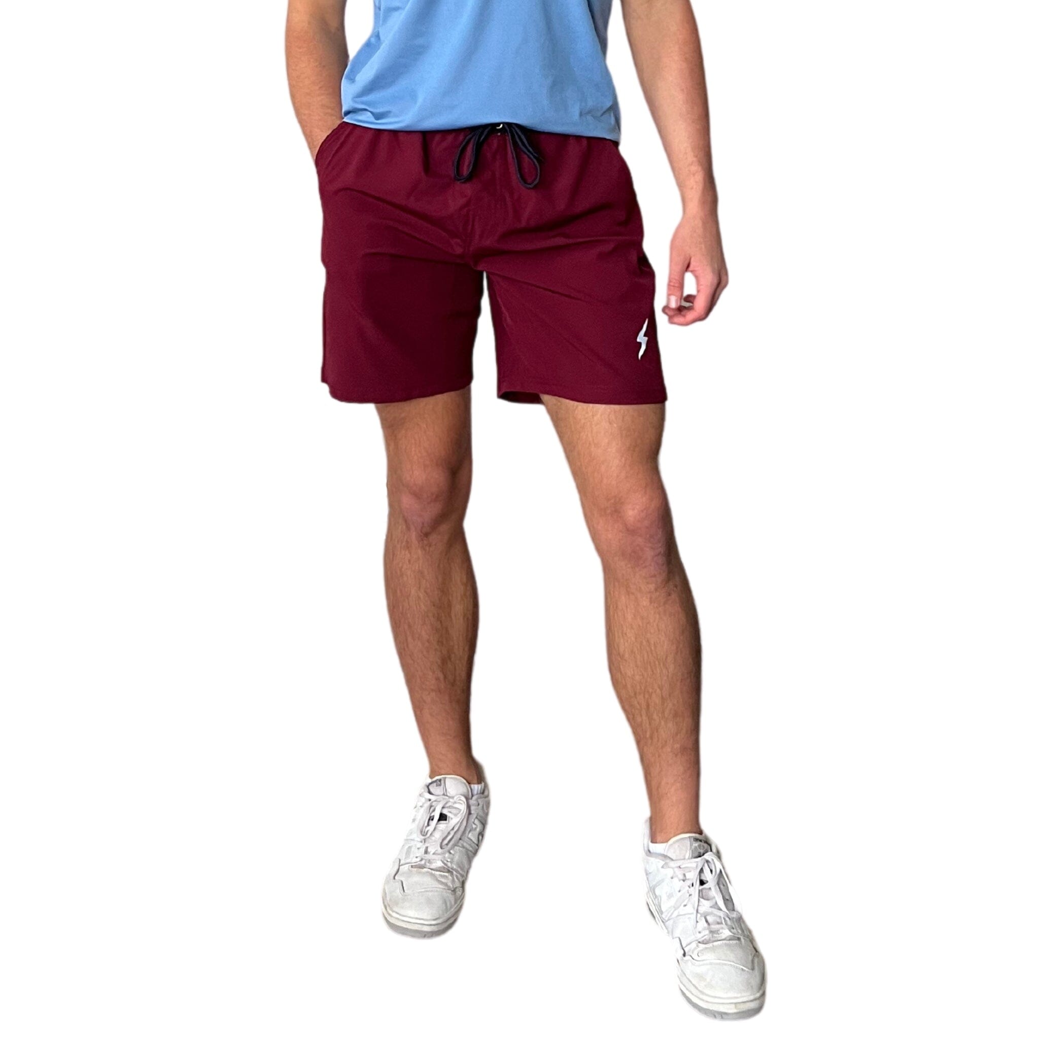 BRUCE BOLT 7" SHORTS - MAROON- quickbuy