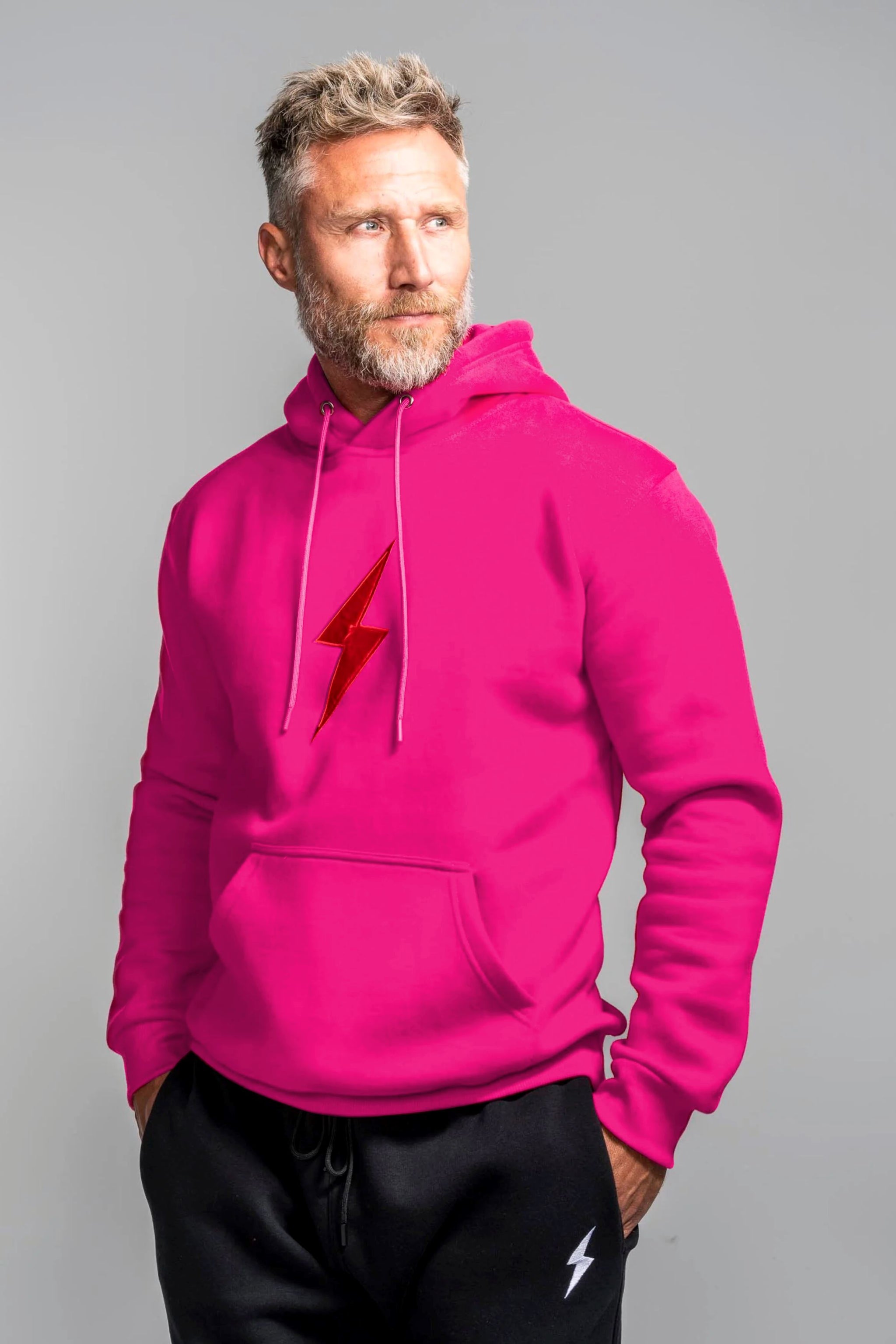 BRUCE BOLT "BOLT" Hoodie - PINK- quickbuy