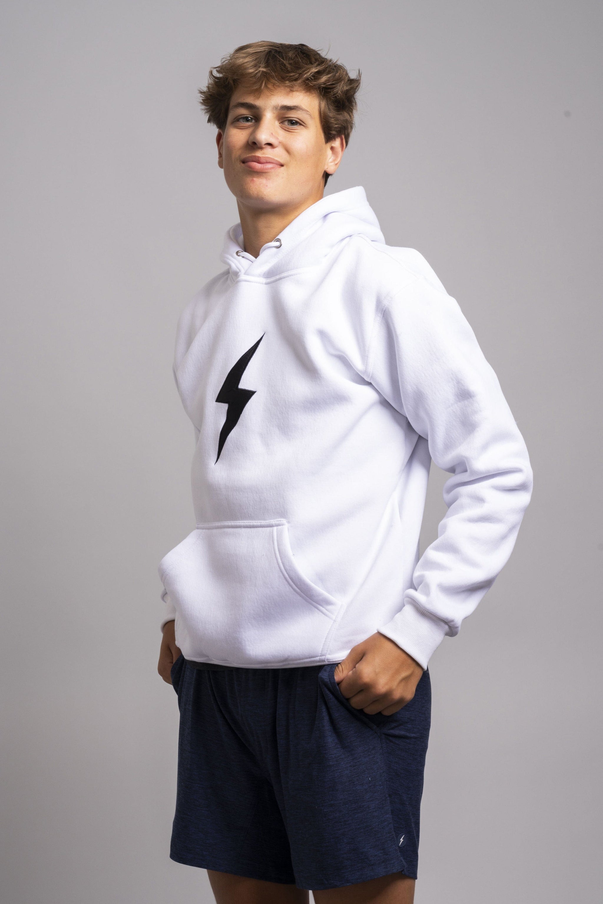 BRUCE BOLT "BOLT" Hoodie - WHITE- quickbuy