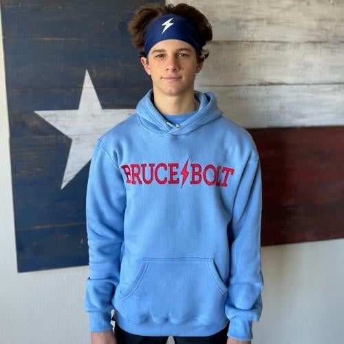 BRUCE BOLT "BRUCE BOLT" Hoodie - BABY BLUE- quickbuy