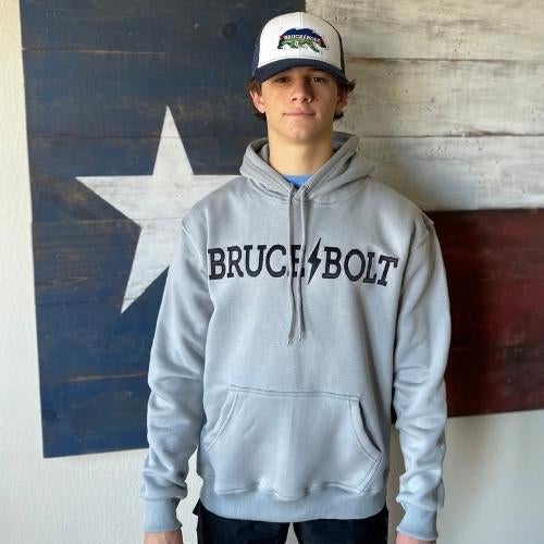 BRUCE BOLT "BRUCE BOLT" Hoodie - GREY- quickbuy