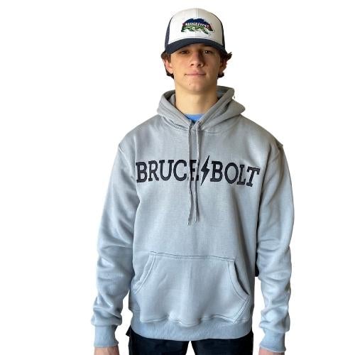 BRUCE BOLT "BRUCE BOLT" Hoodie - GREY- quickbuy