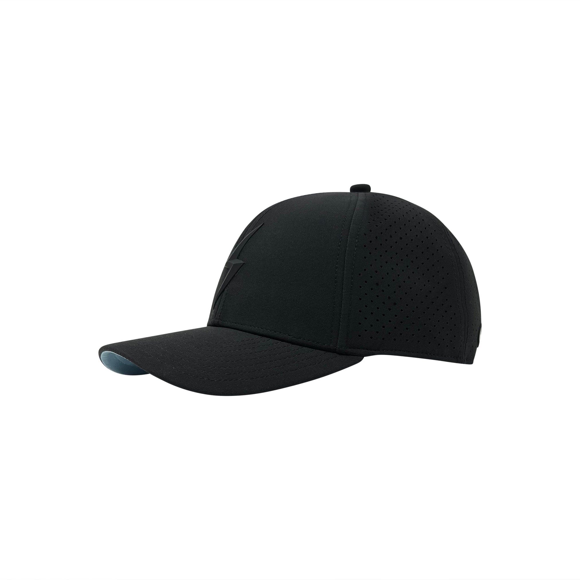 BRUCE BOLT Classic 6-Panel Snapback Hat - BLACK w/ BLACK BOLT- quickbuy