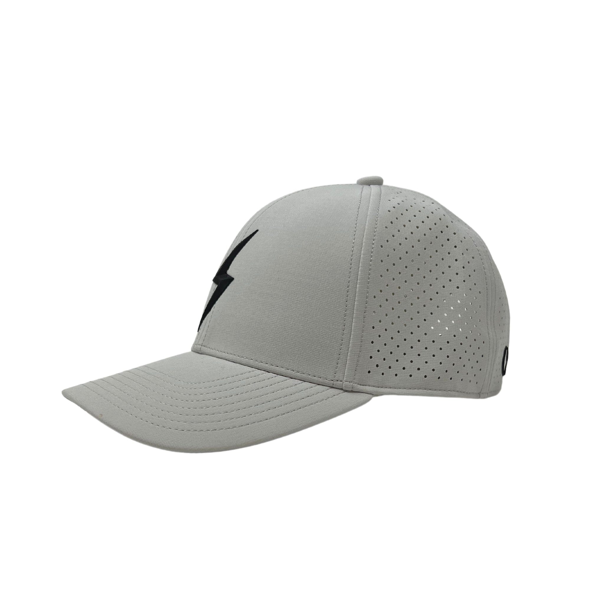 BRUCE BOLT Classic 6-Panel Snapback Hat - GREY w/ BLACK BOLT- quickbuy