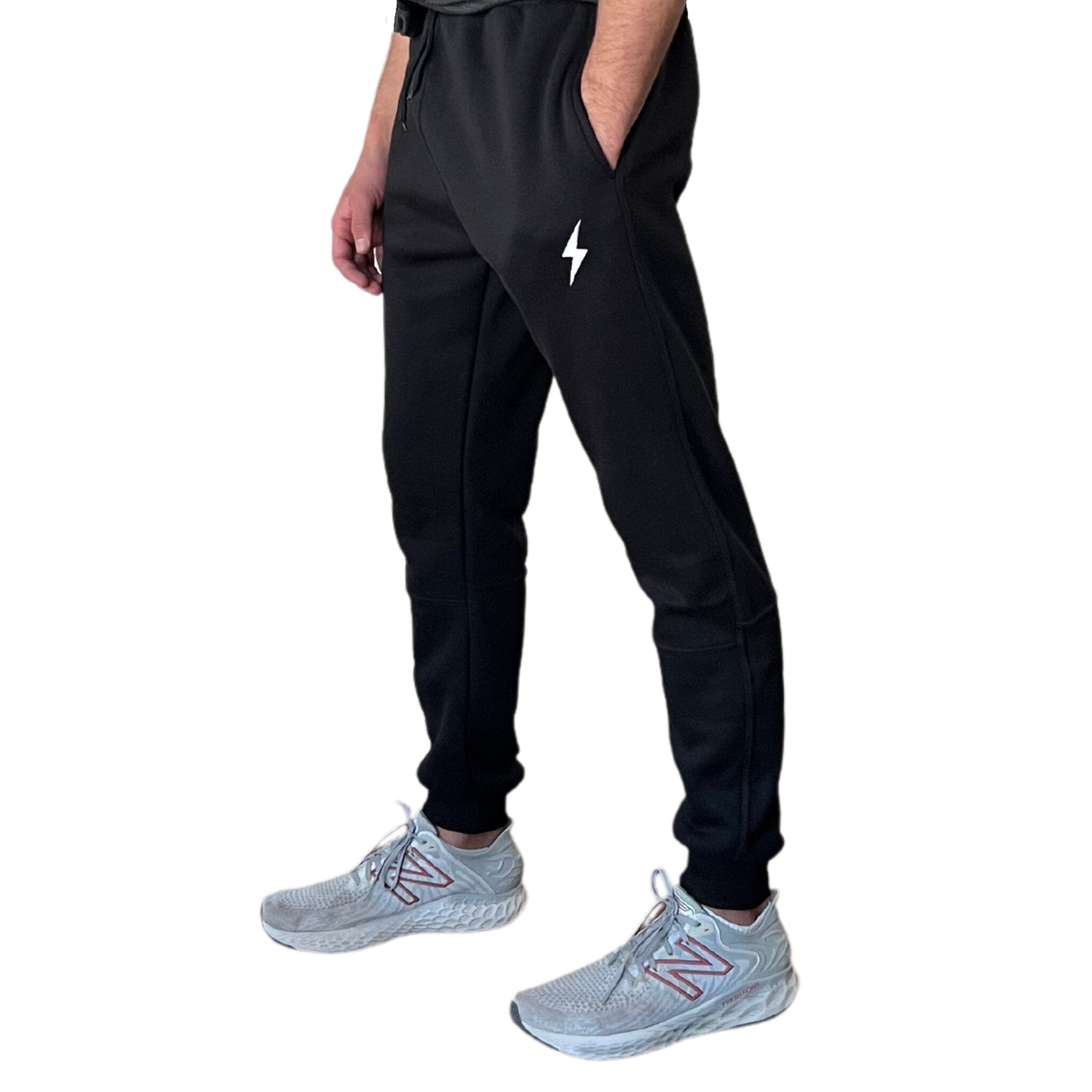 BRUCE BOLT Cotton Joggers - BLACK- quickbuy