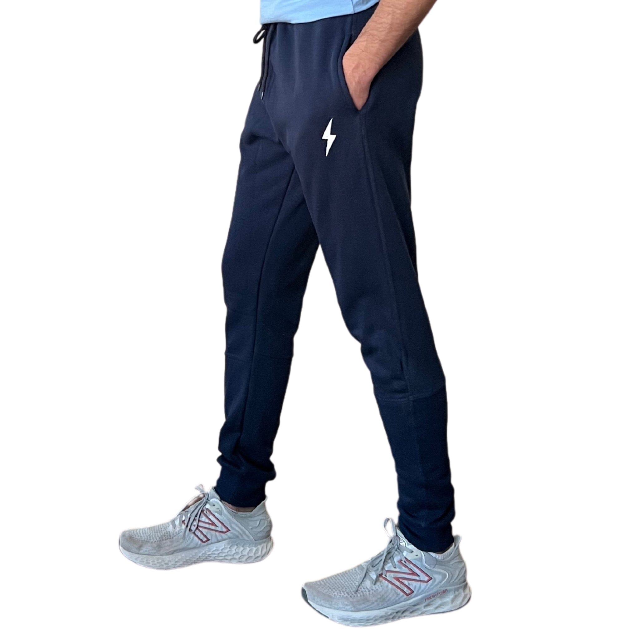 BRUCE BOLT Cotton Joggers - NAVY- quickbuy