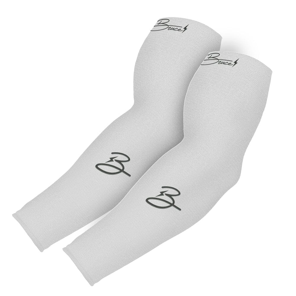 BRUCE BOLT Golf Graduated Compression Sun Sleeves (2-Pack) - WHITE- quickbuy