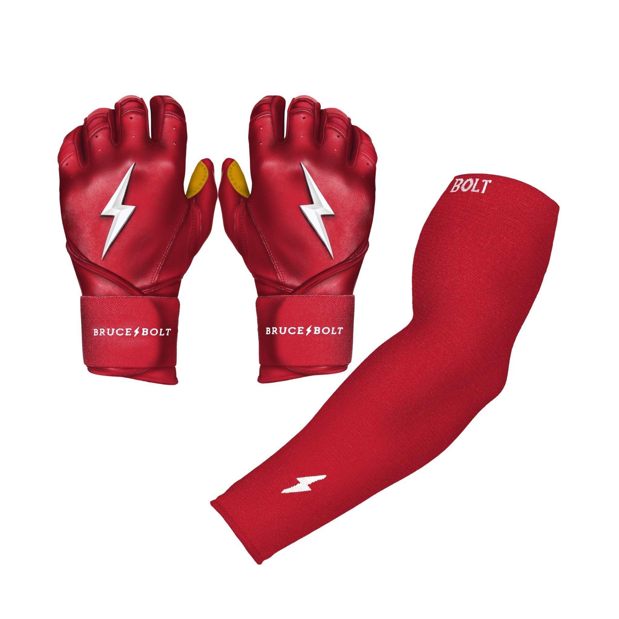 BRUCE BOLT Graduated Compression Premium Arm Sleeve - RED- quickbuy
