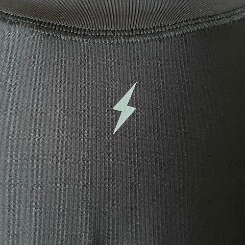 BRUCE BOLT Long Sleeve Performance T-Shirt with Reflective Bolt - BLACK- quickbuy