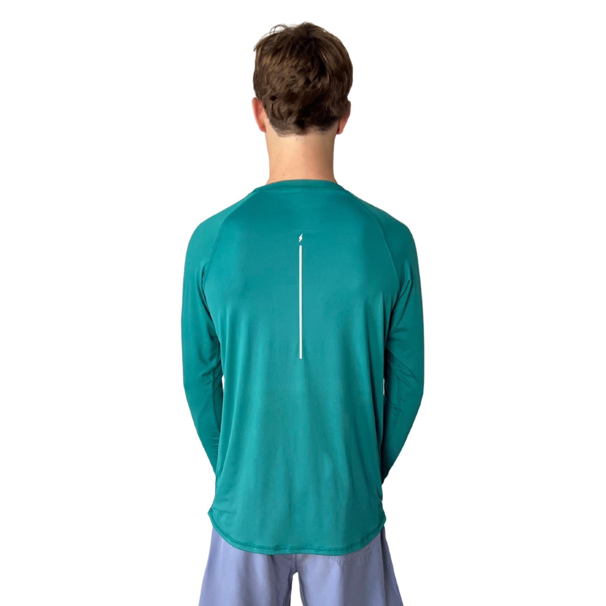 BRUCE BOLT Long Sleeve Performance T-Shirt with Reflective Bolt - GREEN- quickbuy