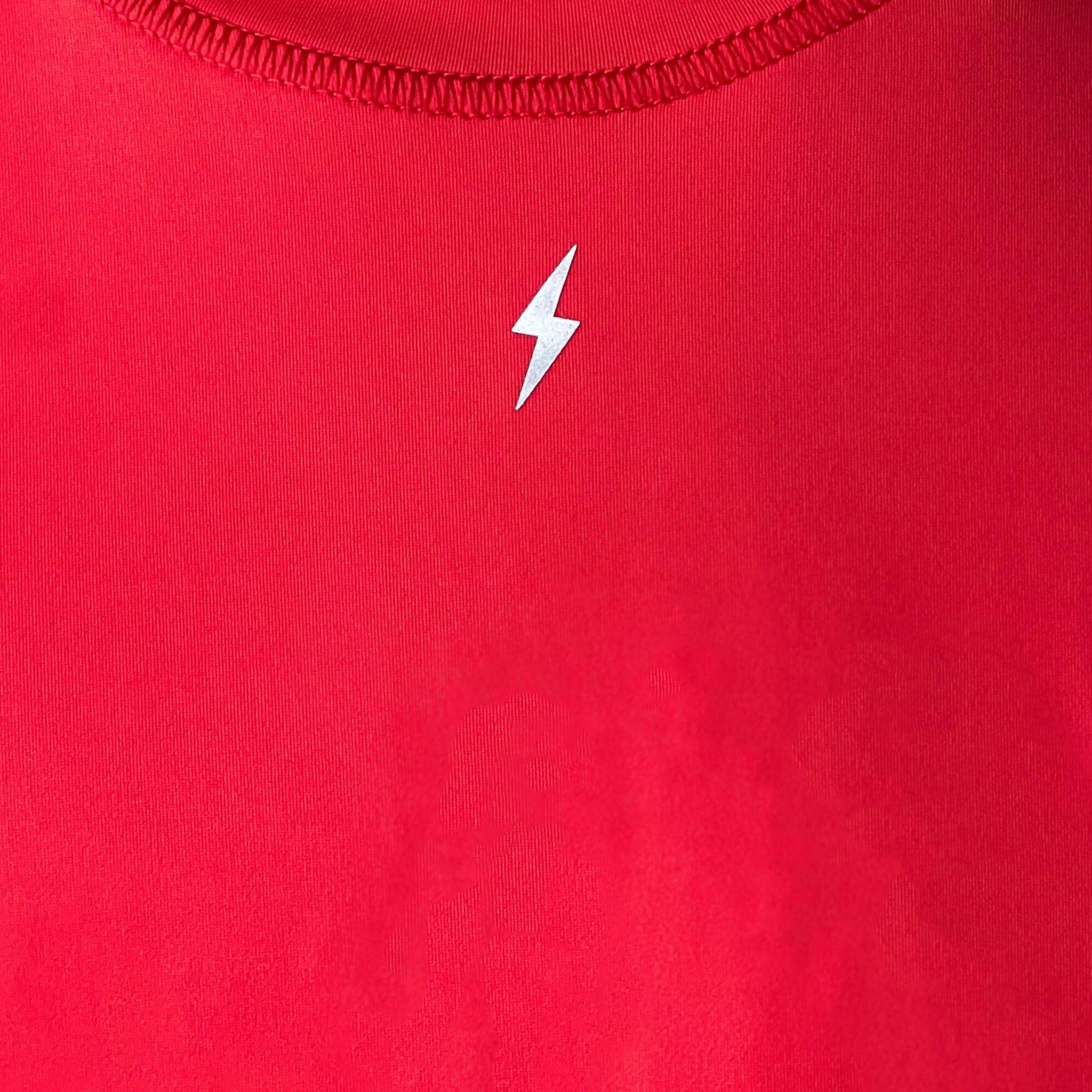 BRUCE BOLT Long Sleeve Performance T-Shirt with Reflective Bolt - RED- quickbuy