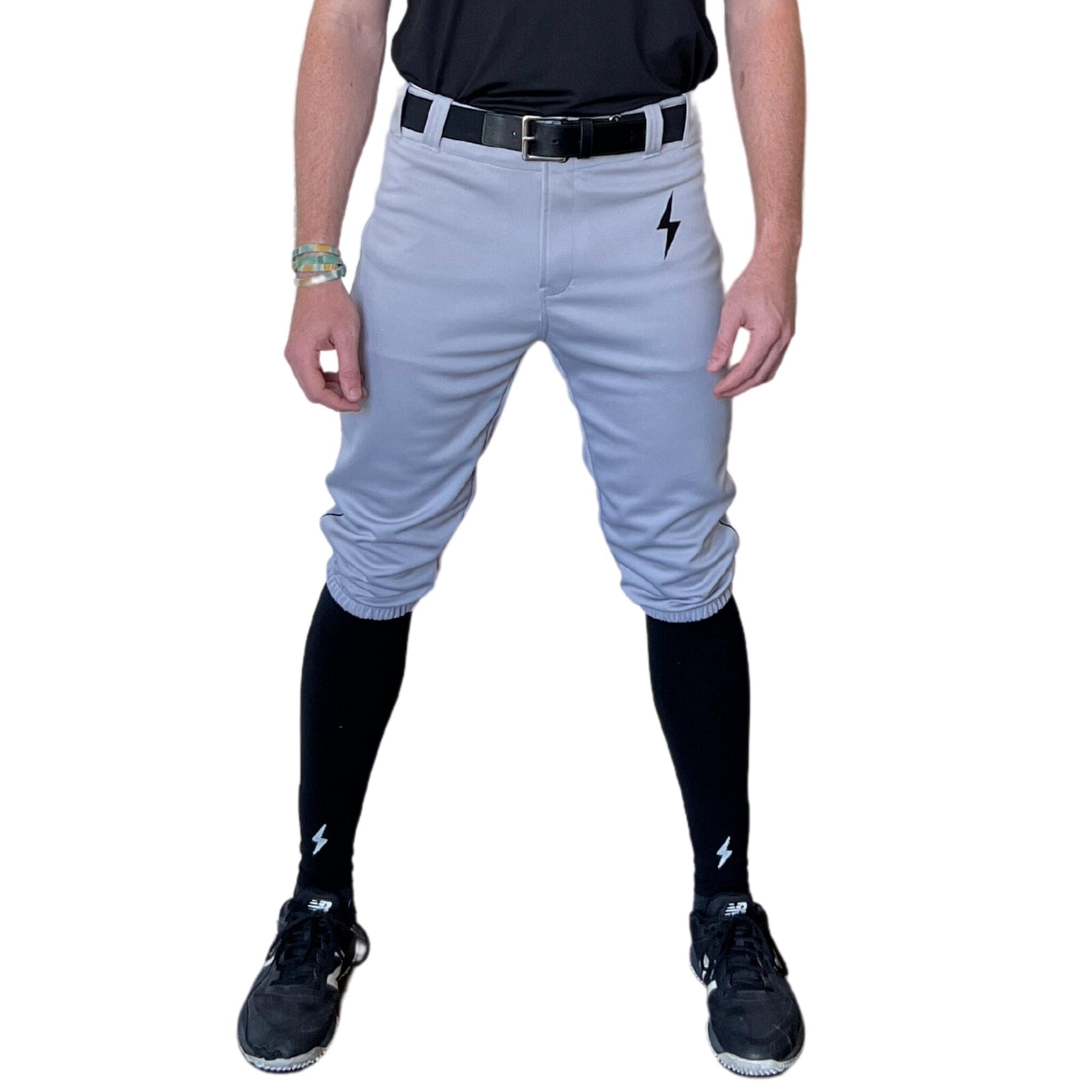 BRUCE BOLT Premium Pro Baseball Knicker - GREY w/ Black- quickbuy