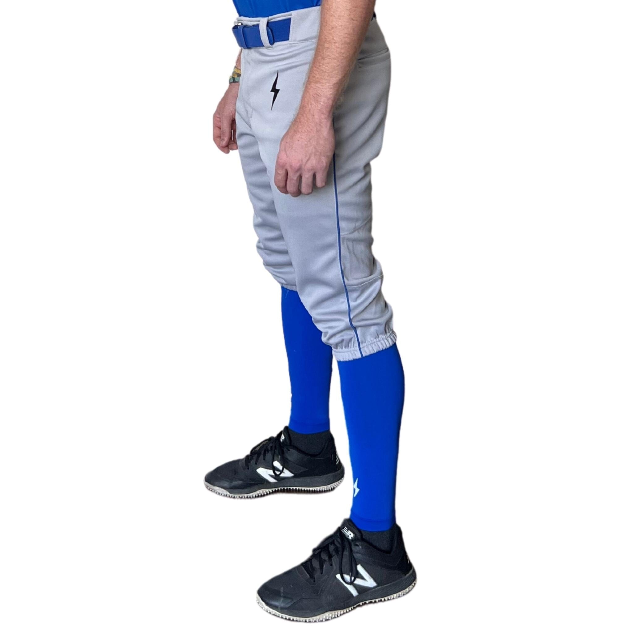 BRUCE BOLT Premium Pro Baseball Knicker - GREY w/ Royal- quickbuy