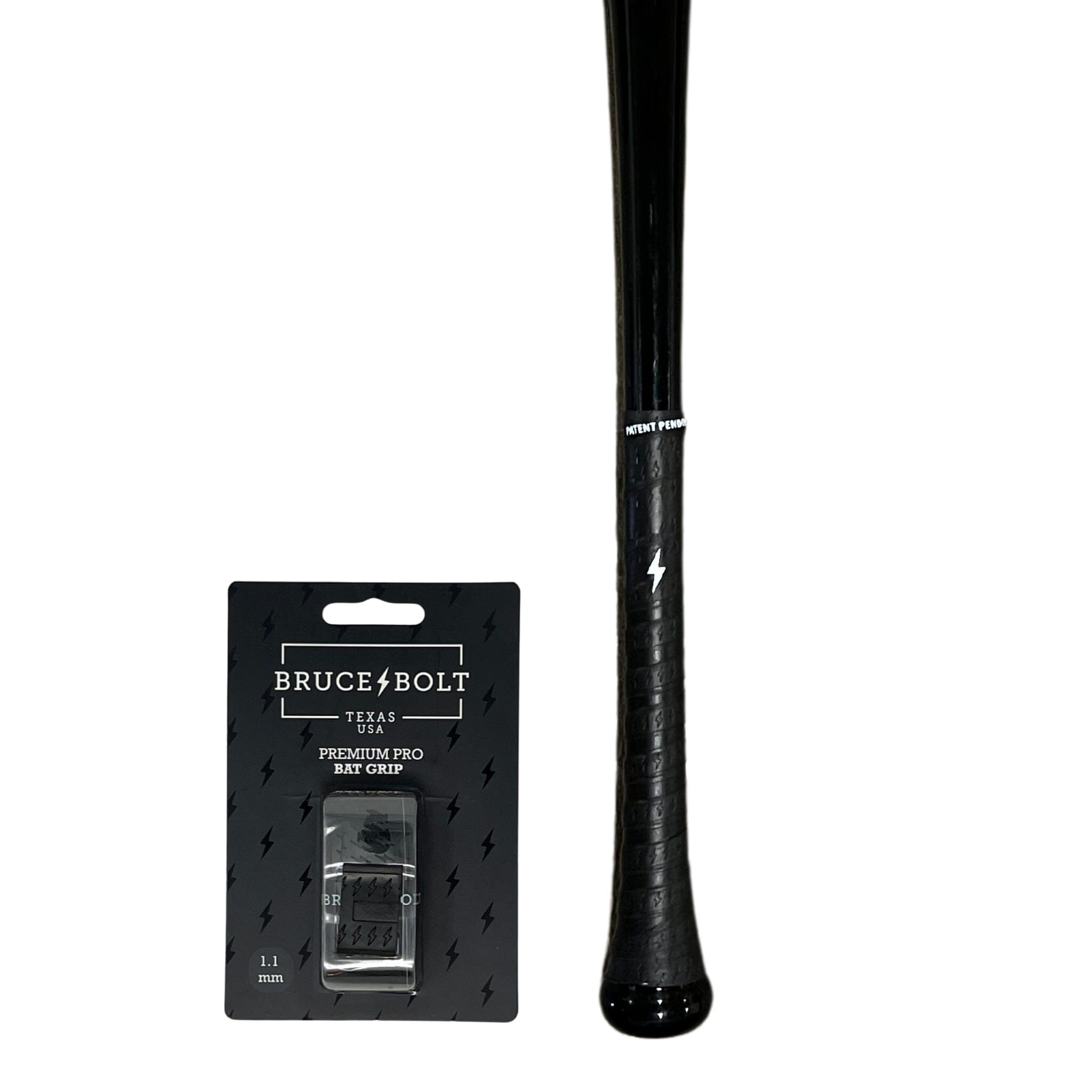 BRUCE BOLT Premium Pro Bat Grip - BLACK- quickbuy