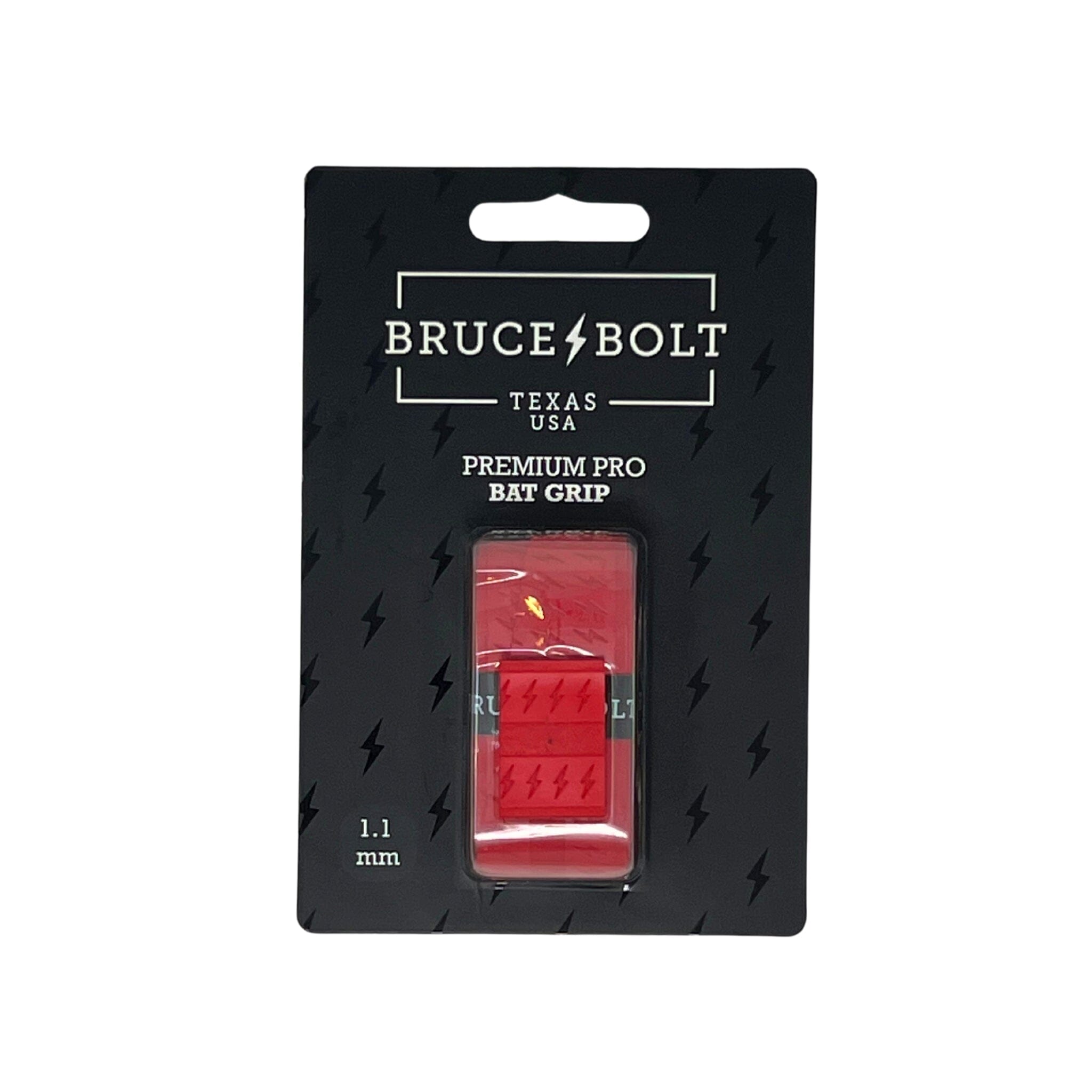 BRUCE BOLT Premium Pro Bat Grip - RED- quickbuy