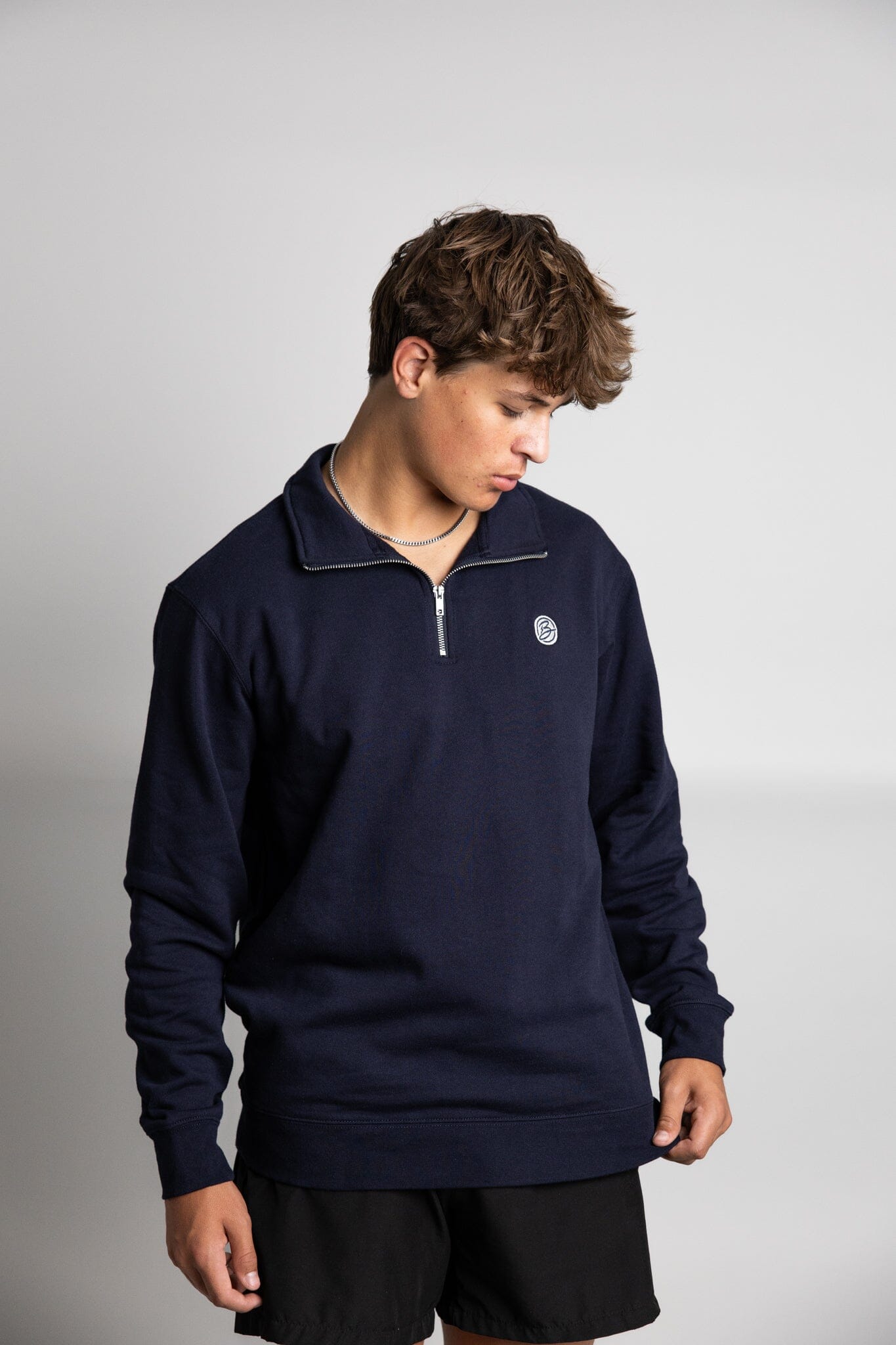 BOLT Crest Quarter-Zip - NAVY- thumb 3
