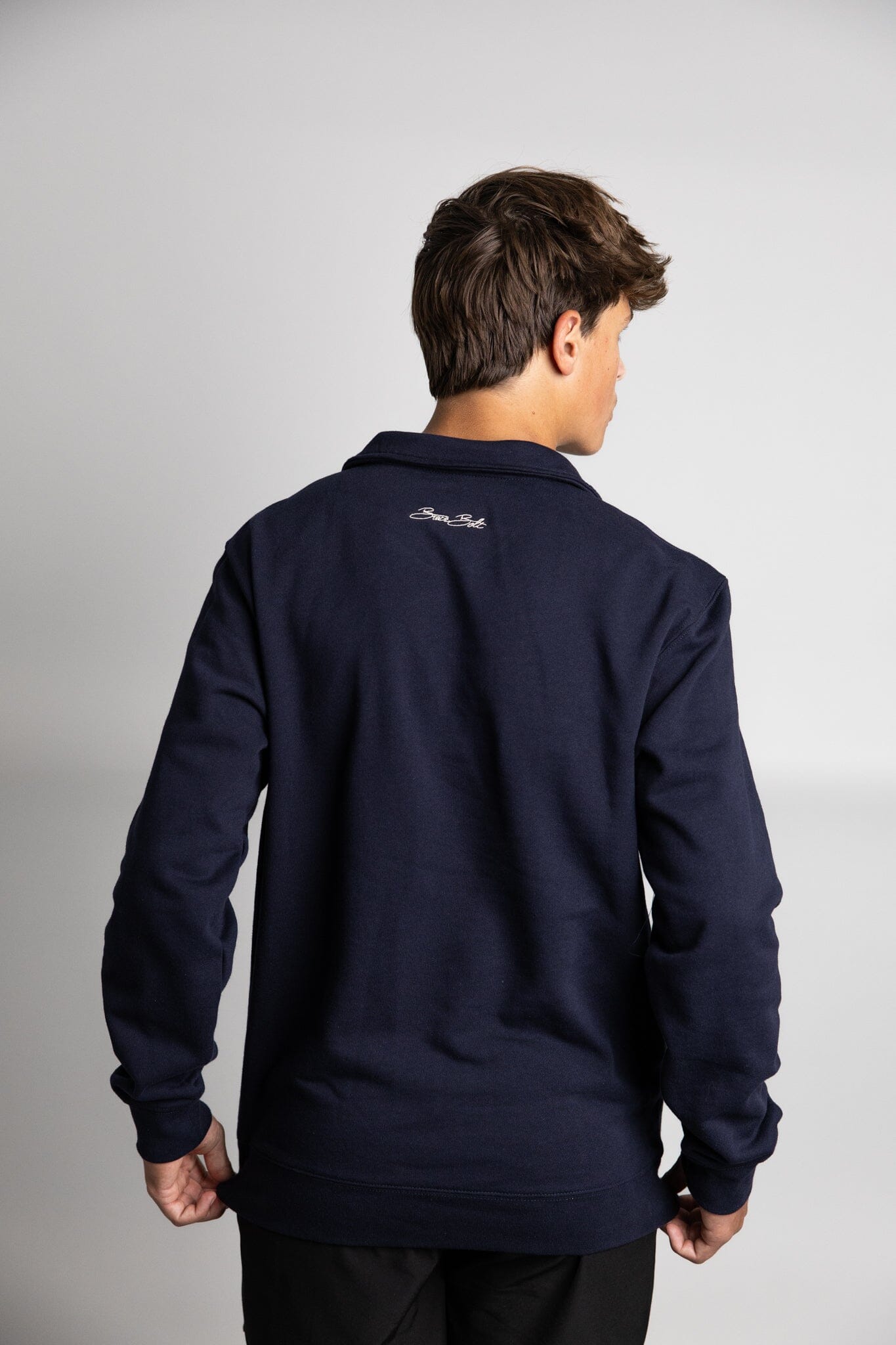 BOLT Crest Quarter-Zip - NAVY- thumb 5