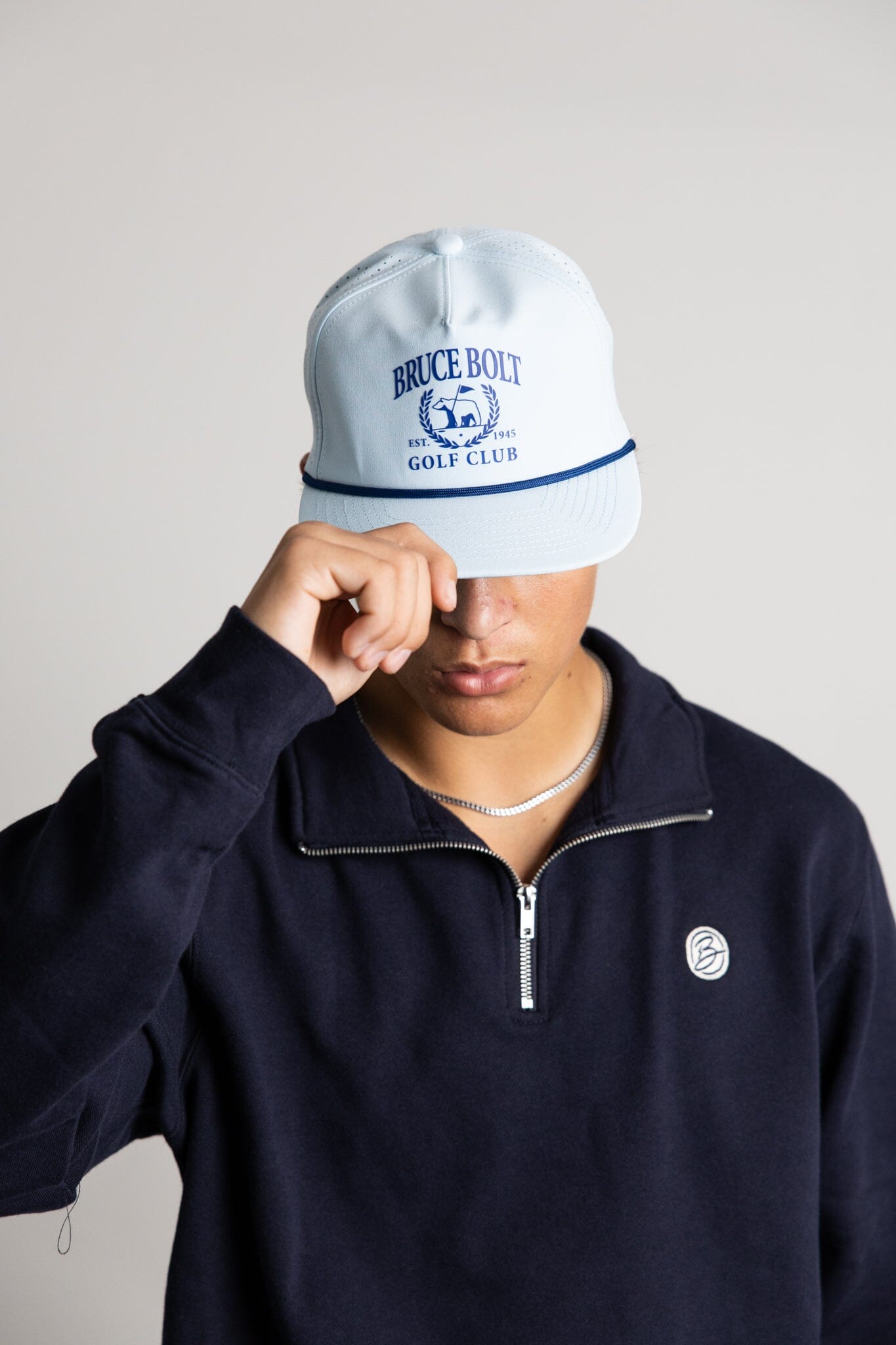 "EST. 1945 GOLF CLUB" Rope Snapback - BABY BLUE- thumb 4