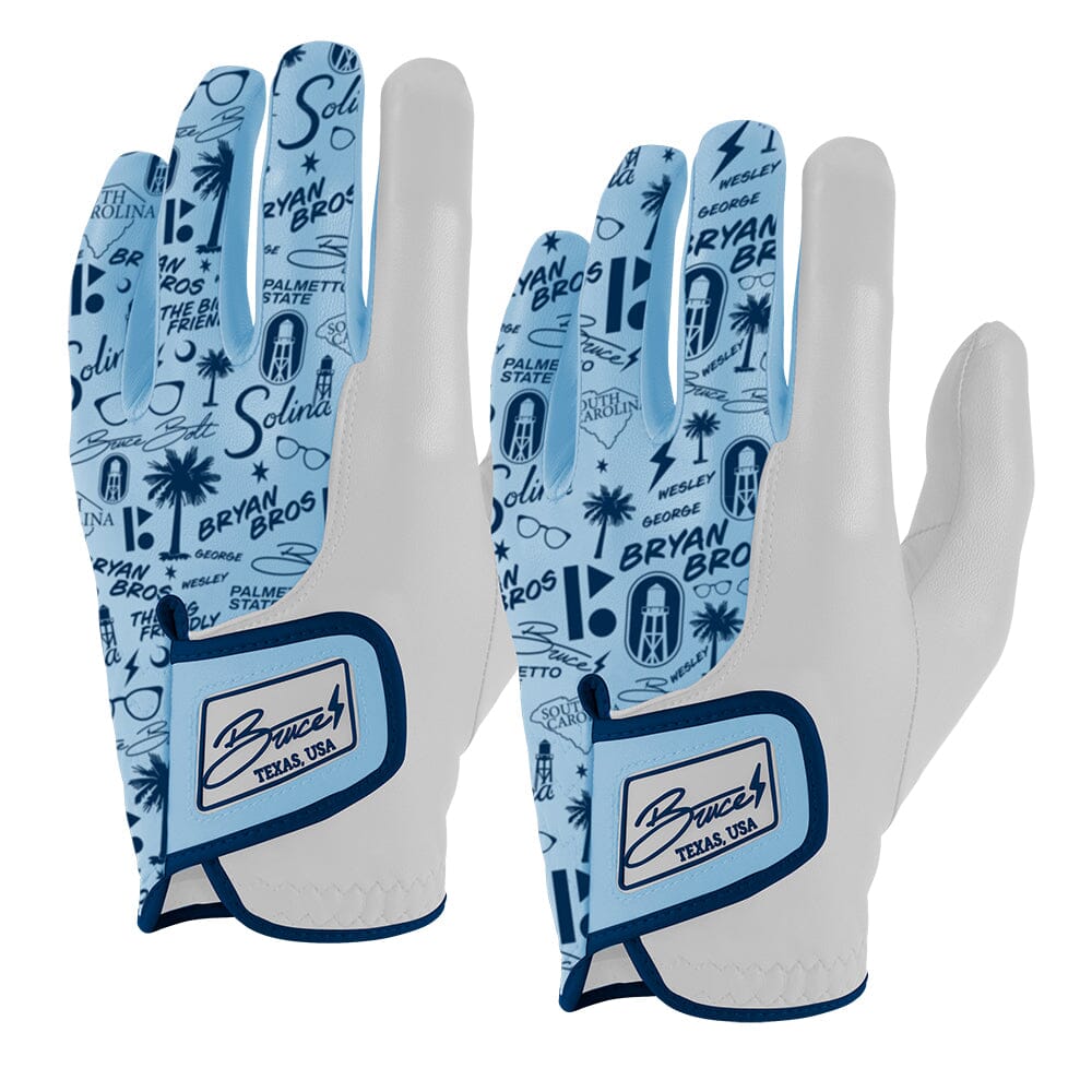 BRYAN BROS Golf Gloves (On Left, 2-Pack) - BLUE- quickbuy