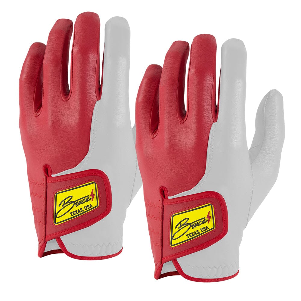 SERGIO GARCIA Golf Gloves (On Left, 2-Pack) - RED/WHITE- quickbuy