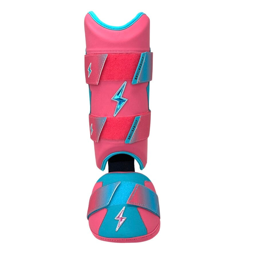 BRUCE BOLT Signature Series Leg Guard - CLARK PINK/TEAL- quickbuy