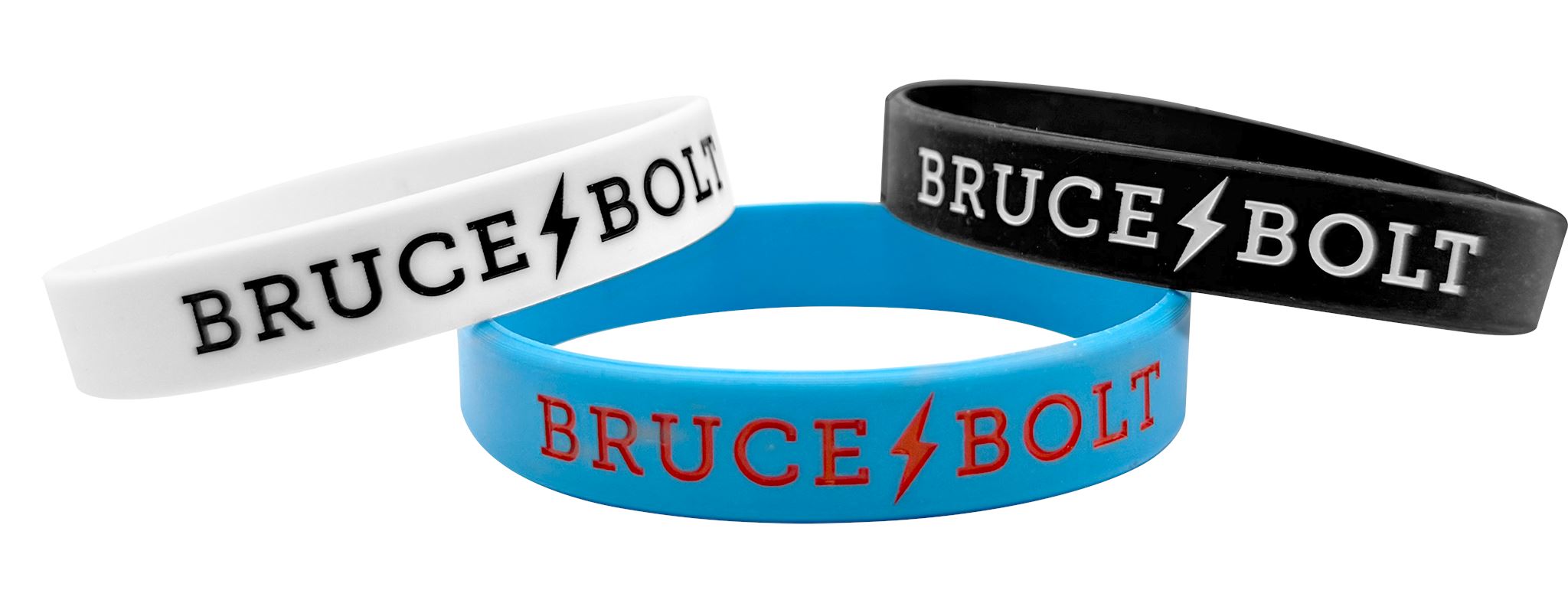 "BRUCE BOLT" Silicone Bracelet - Baby Blue- quickbuy