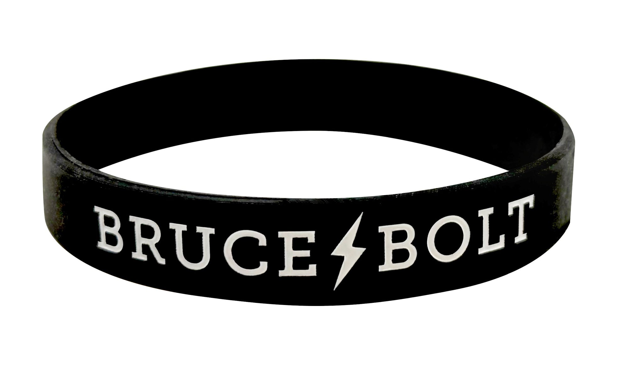 "BRUCE BOLT" Silicone Bracelet - Black- quickbuy