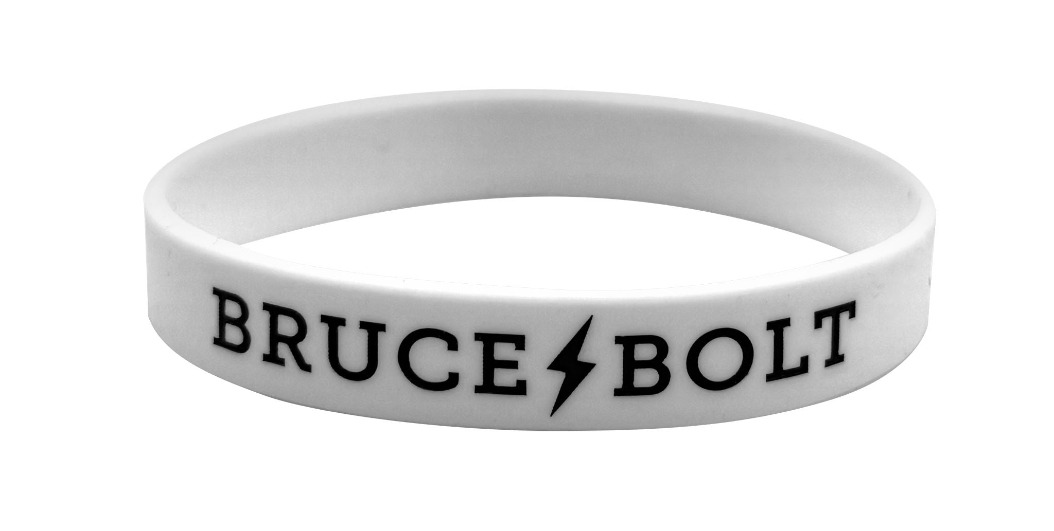 "BRUCE BOLT" Silicone Bracelet - White- quickbuy