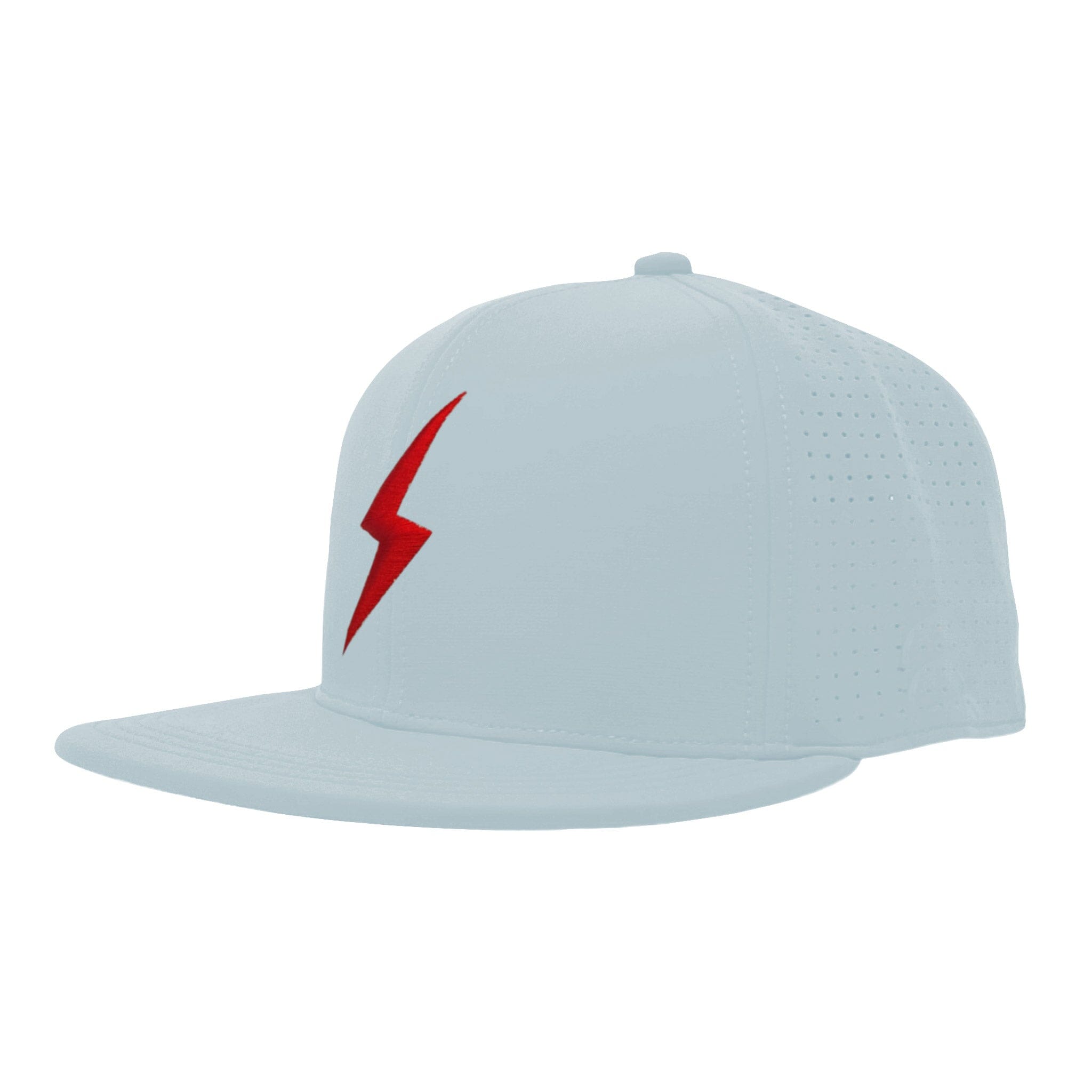 BRUCE BOLT SMART FIT Performance Game Hat - ICE BLUE w/ Red Bolt- quickbuy