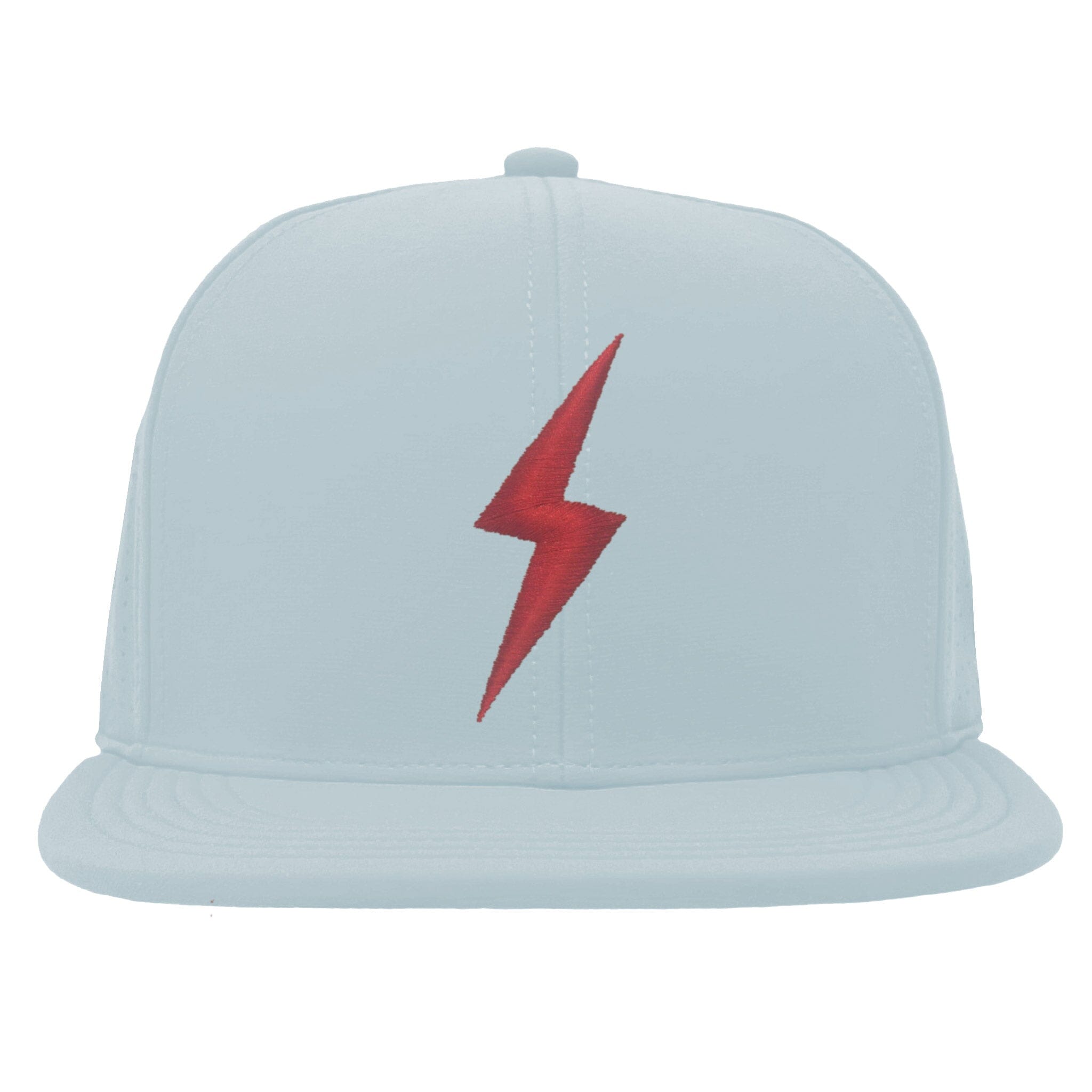BRUCE BOLT SMART FIT Performance Game Hat - ICE BLUE w/ Red Bolt- quickbuy