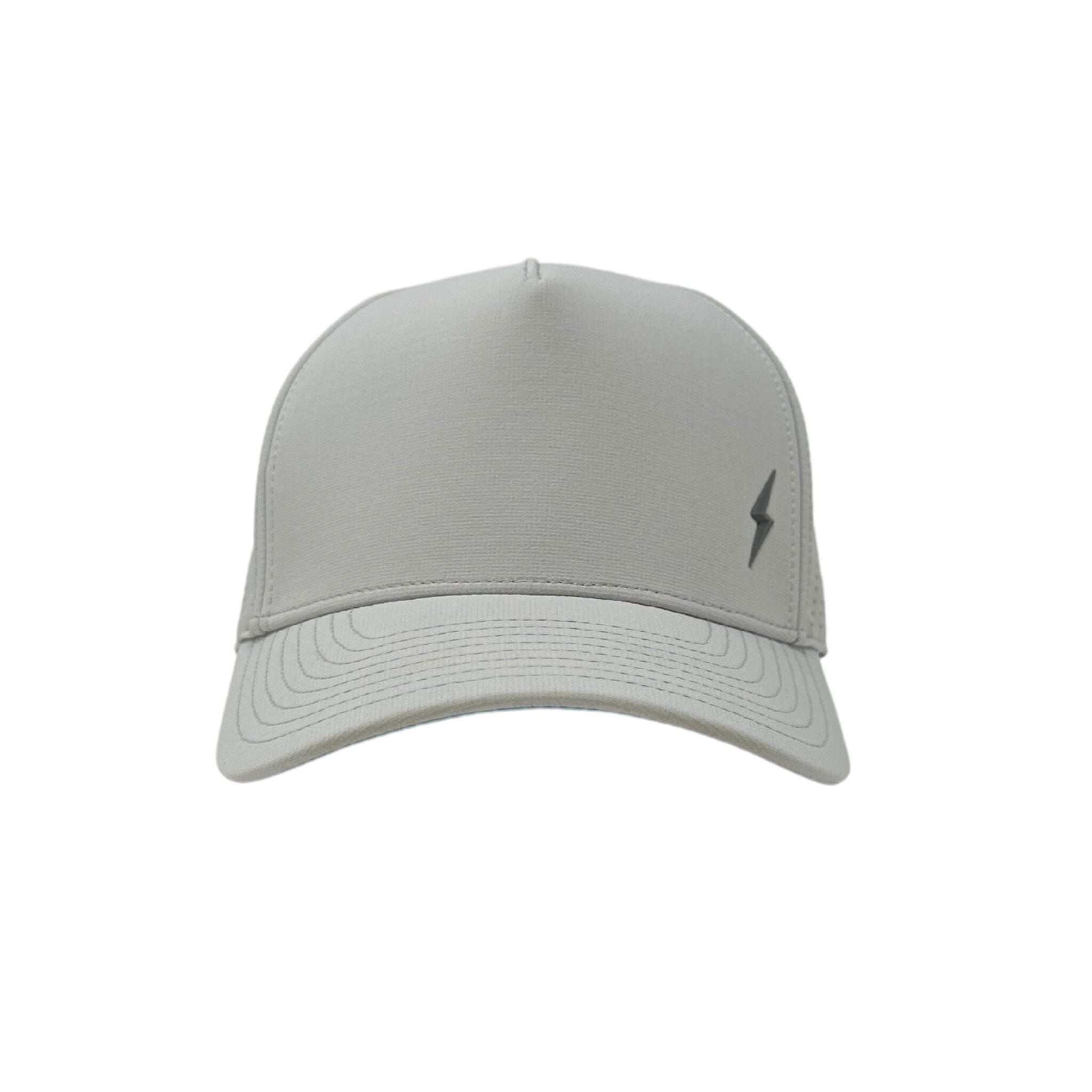 BRUCE BOLT Standard 5-Panel Snapback Hat - GREY w/ GREY BOLT- quickbuy