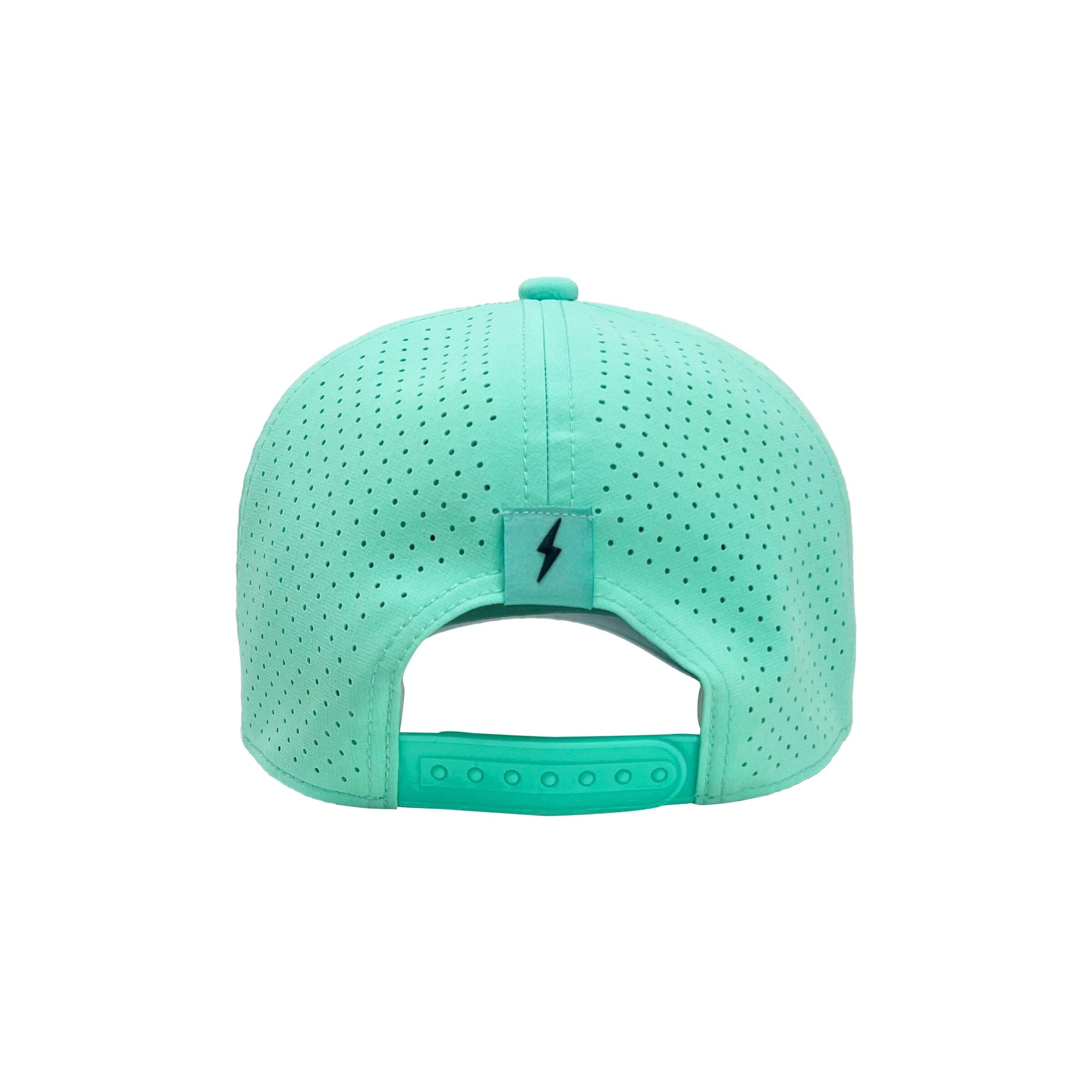 BRUCE BOLT Standard 5-Panel Snapback Hat - MINT w/ BLACK BOLT- quickbuy