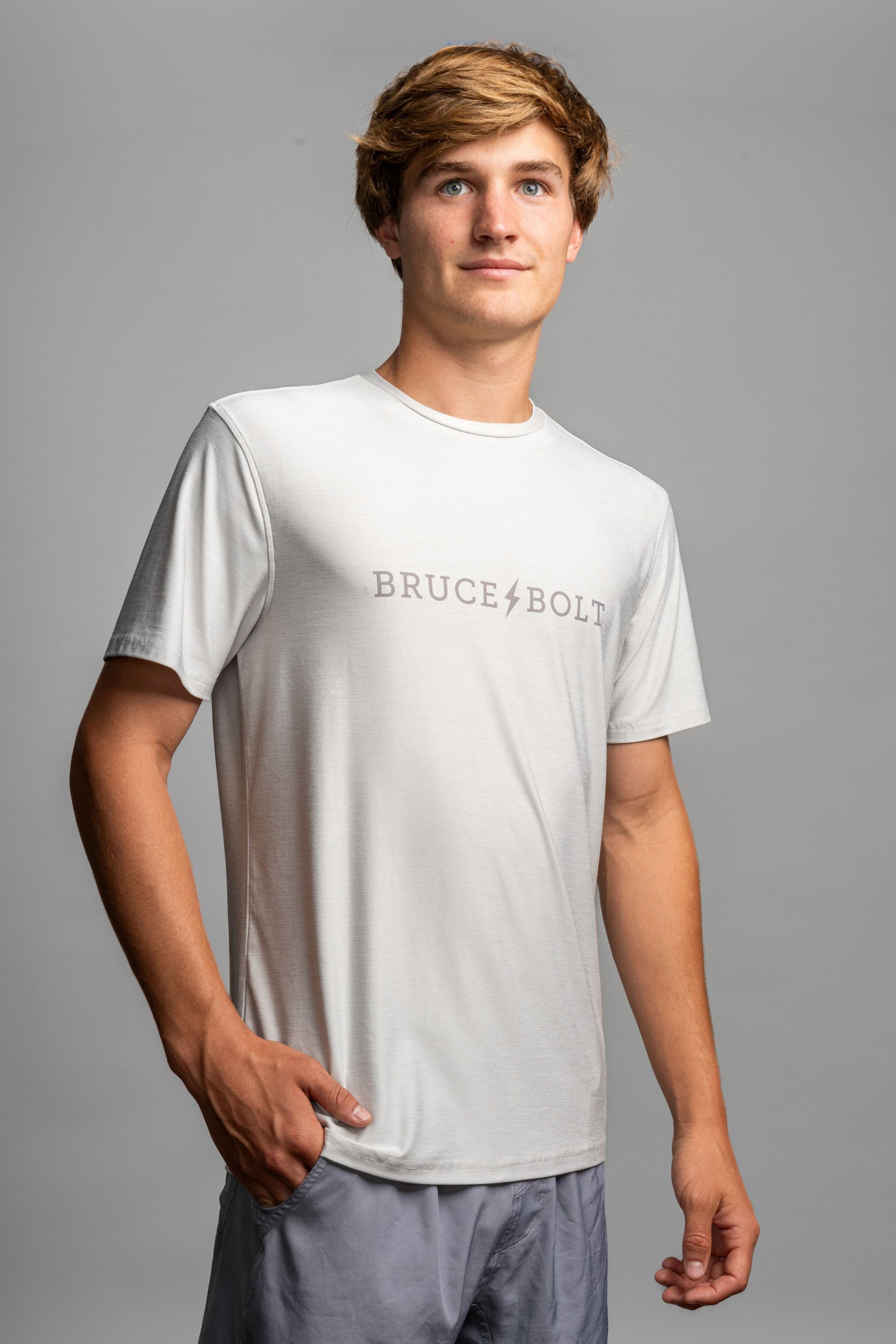 "BRUCE BOLT" SuperSoft T-Shirt - Grey- quickbuy