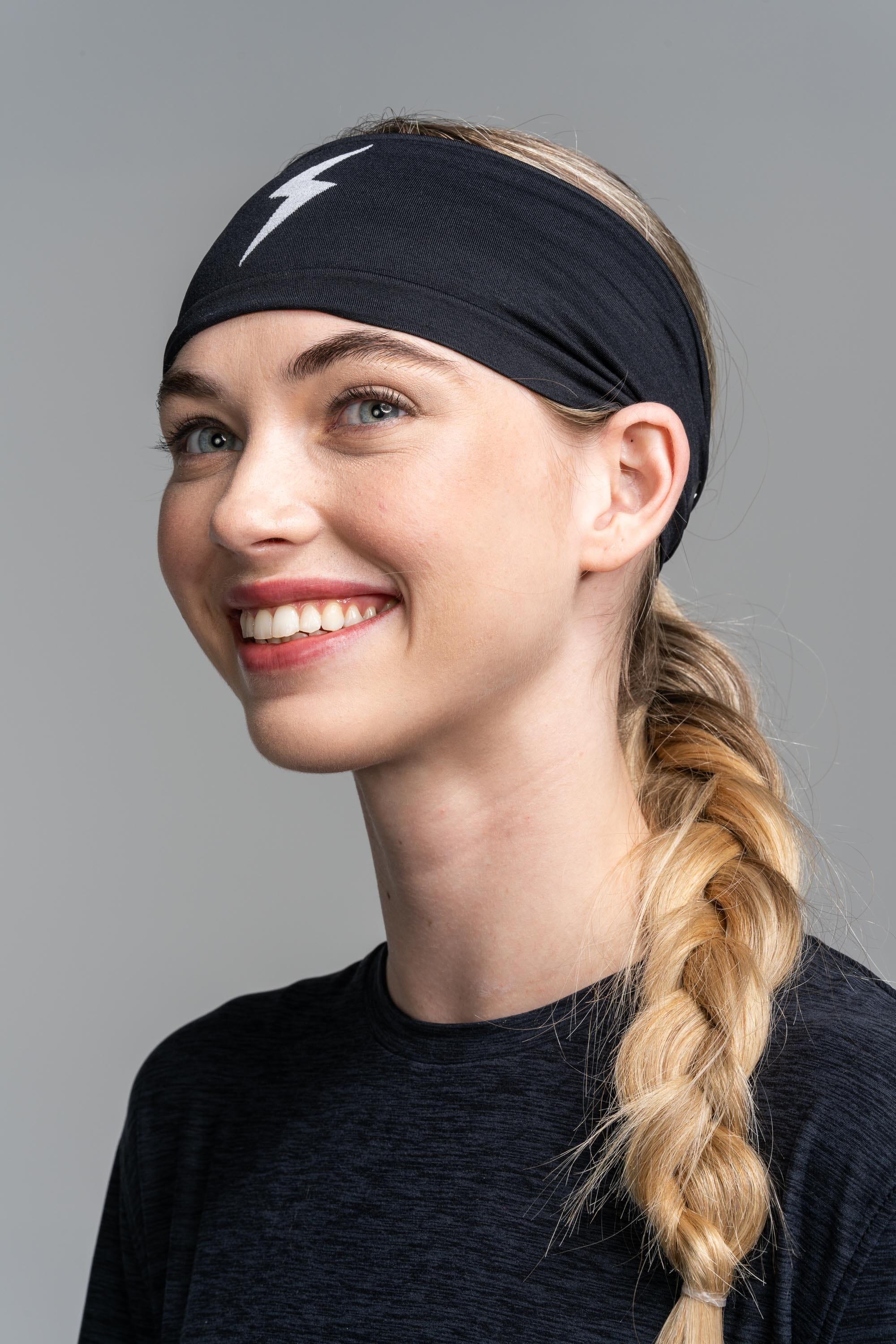 BRUCE BOLT Wide Performance Knit Headband - BLACK- quickbuy