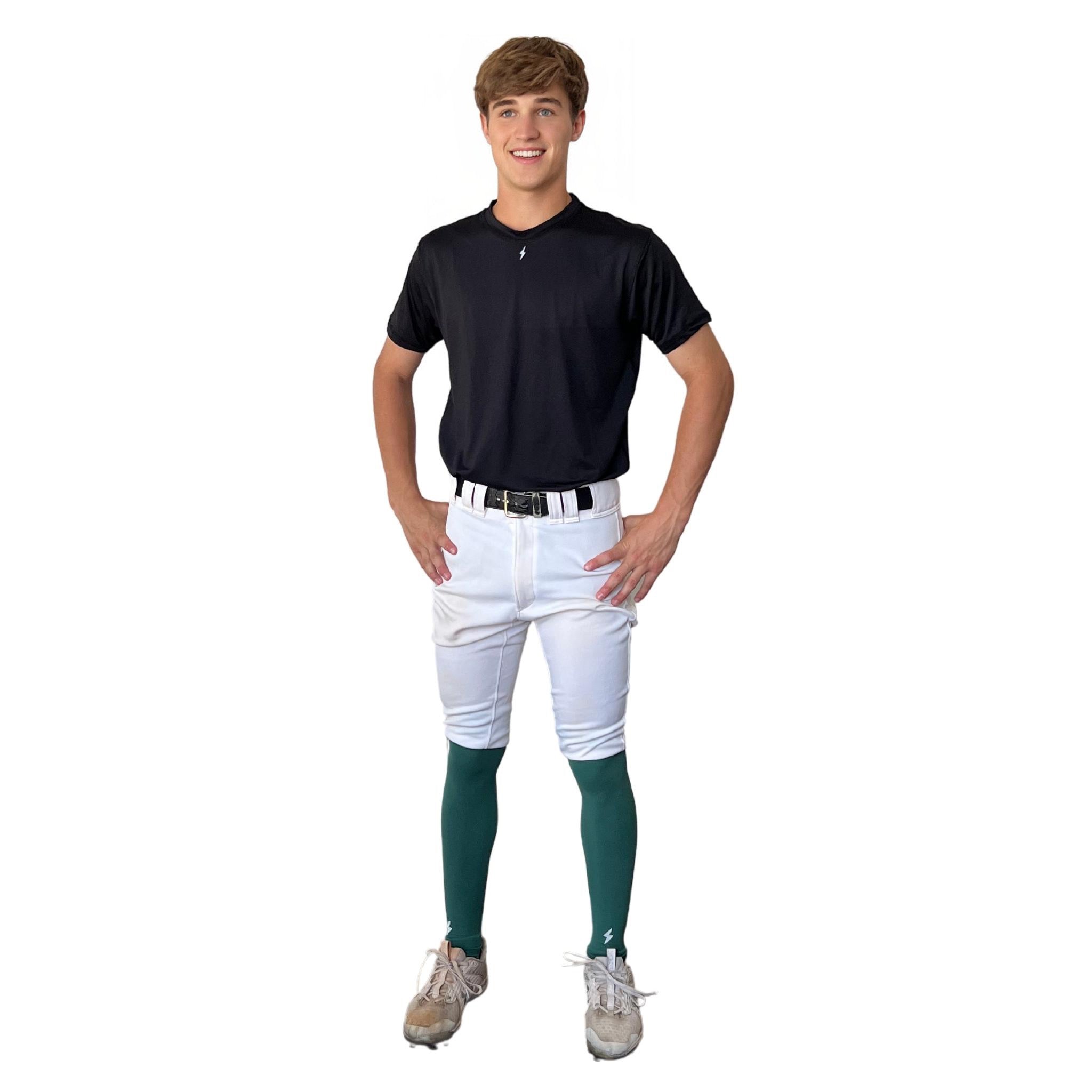 BRUCE BOLT Xtra Long Compression Leg Sleeves (pair) - GREEN- quickbuy