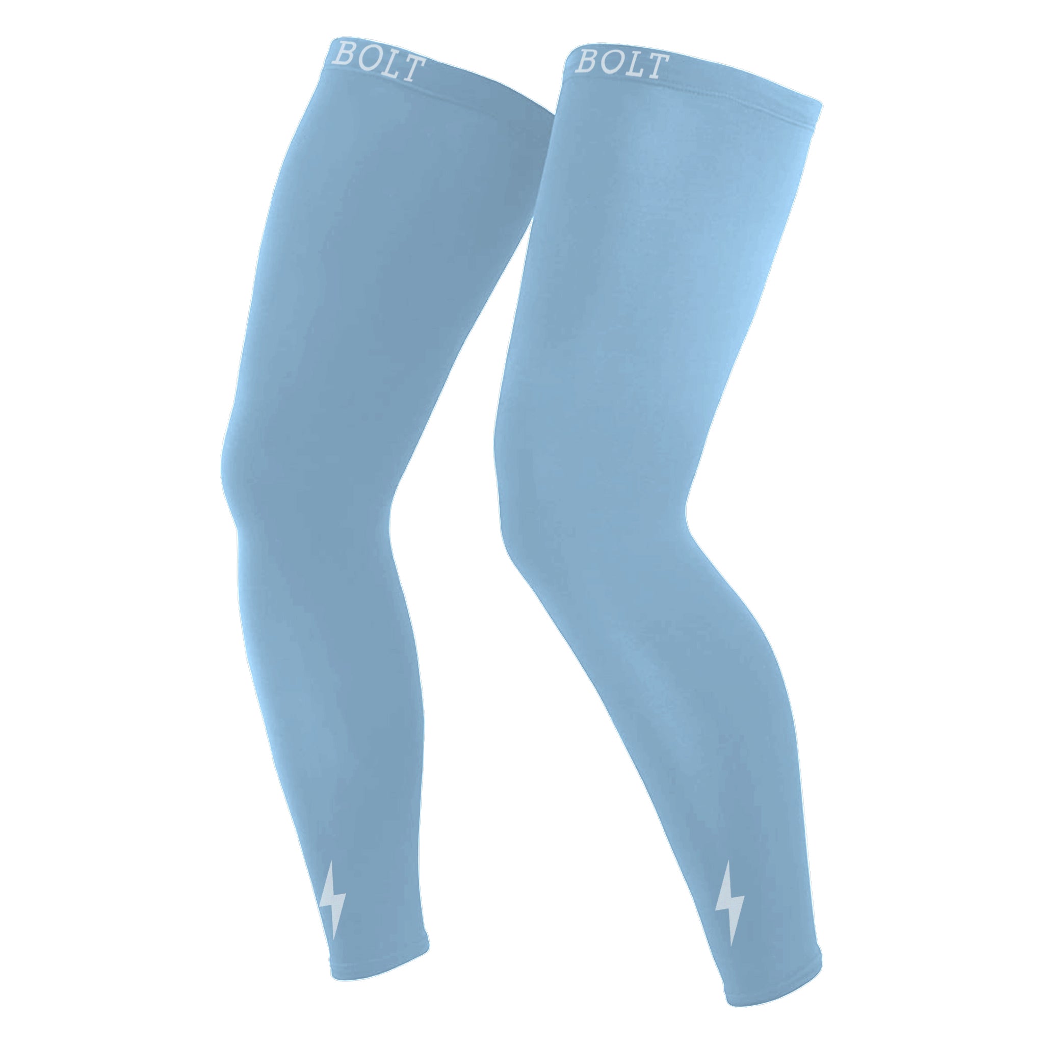 BRUCE BOLT Xtra Long Compression Leg Sleeves (pair) - BABY BLUE- quickbuy