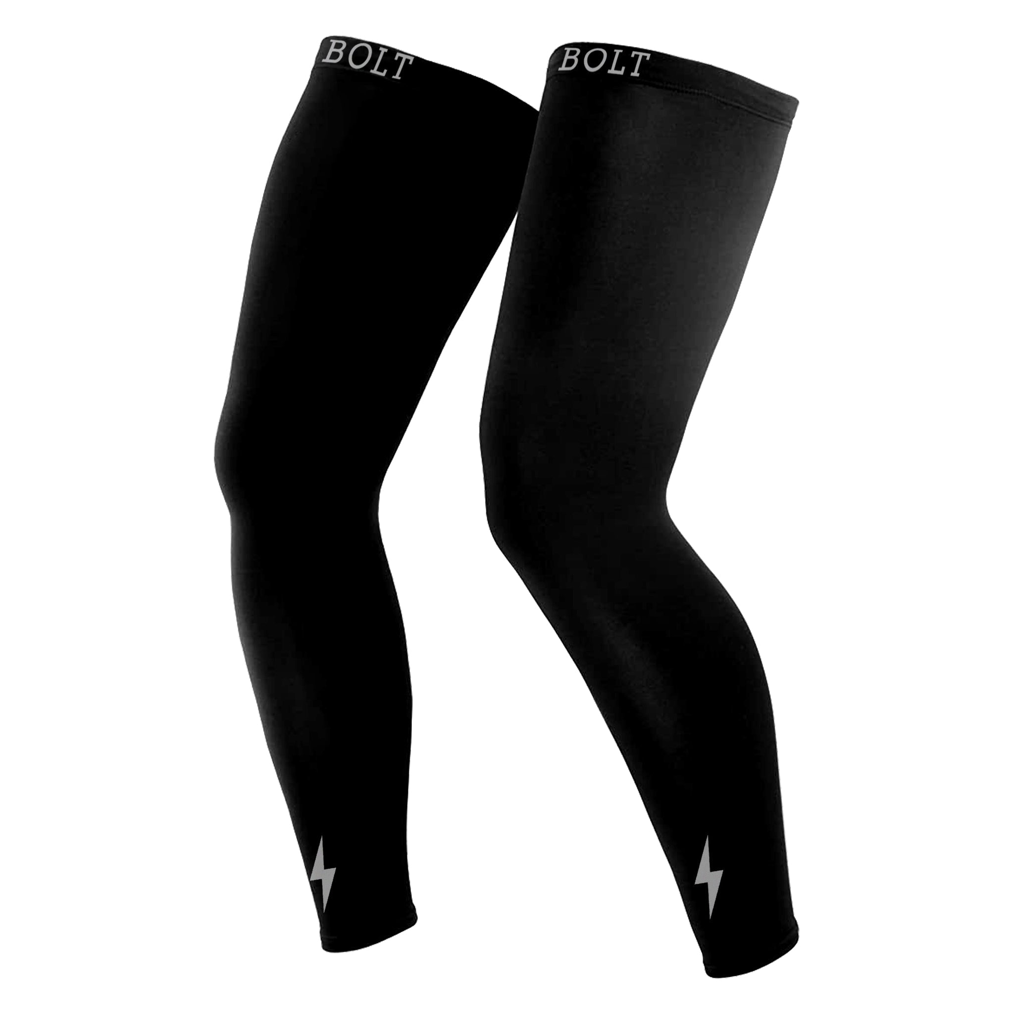 BRUCE BOLT Xtra Long Compression Leg Sleeves (pair) - BLACK- quickbuy