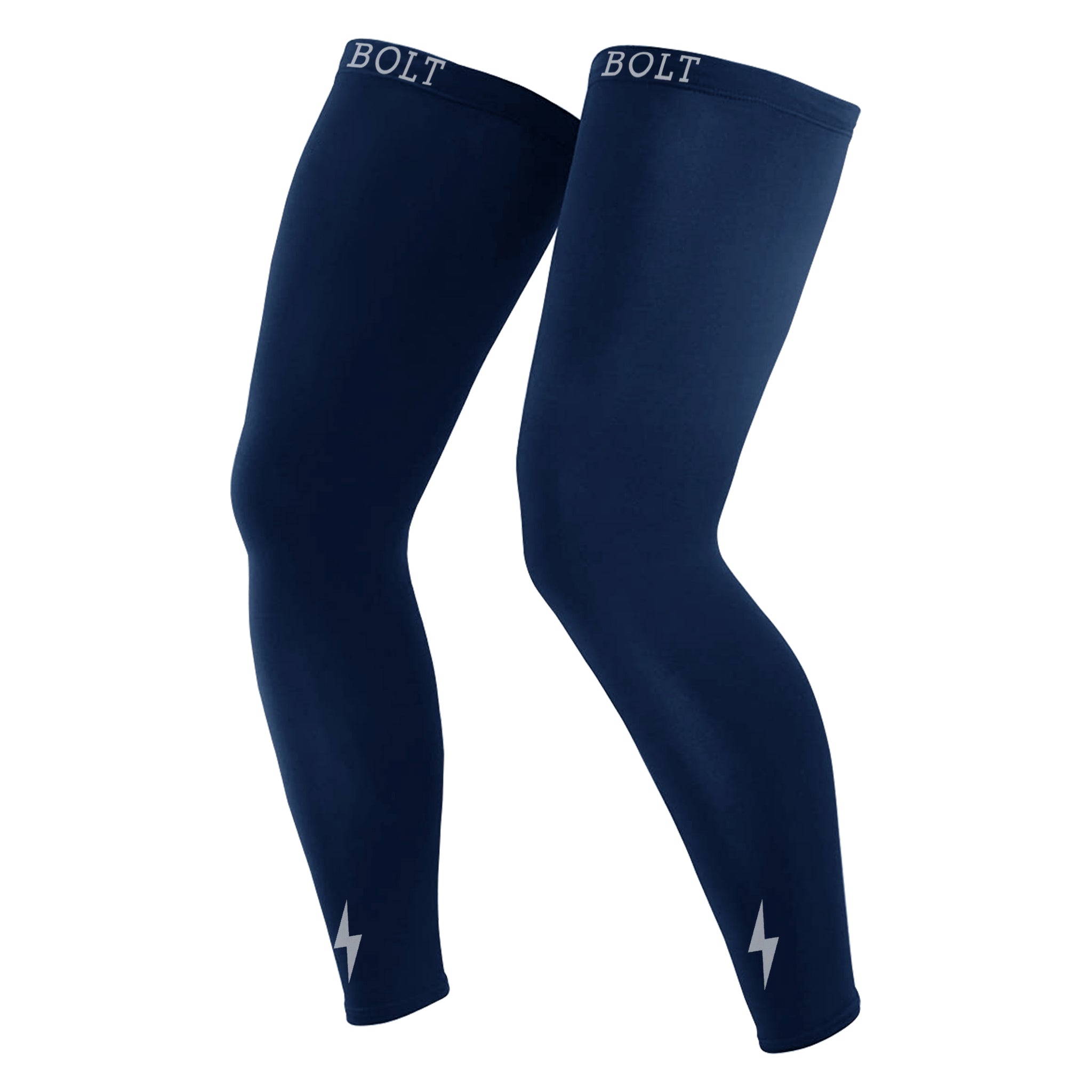 BRUCE BOLT Xtra Long Compression Leg Sleeves (pair) - NAVY- quickbuy