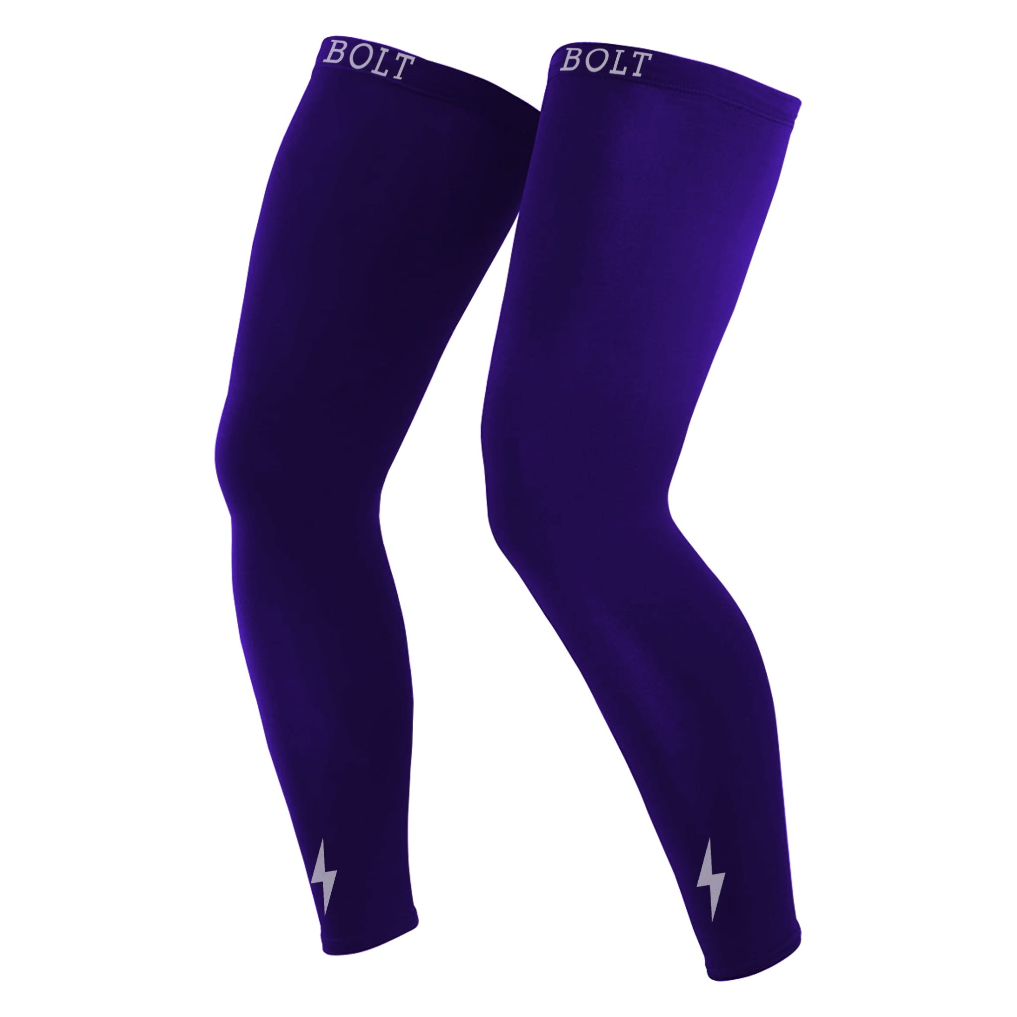 BRUCE BOLT Xtra Long Compression Leg Sleeves (pair) - PURPLE- quickbuy