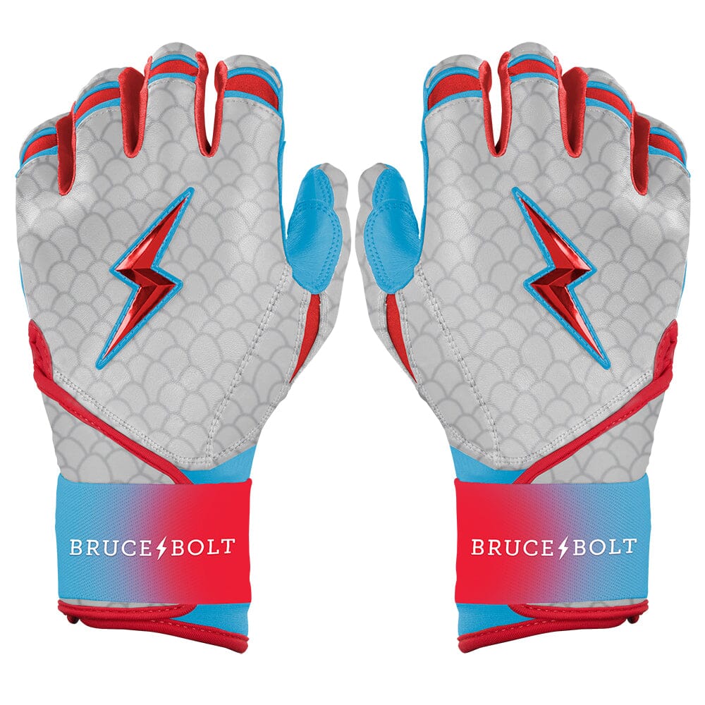 Morlando Series Long Cuff Batting Gloves - White- quickbuy