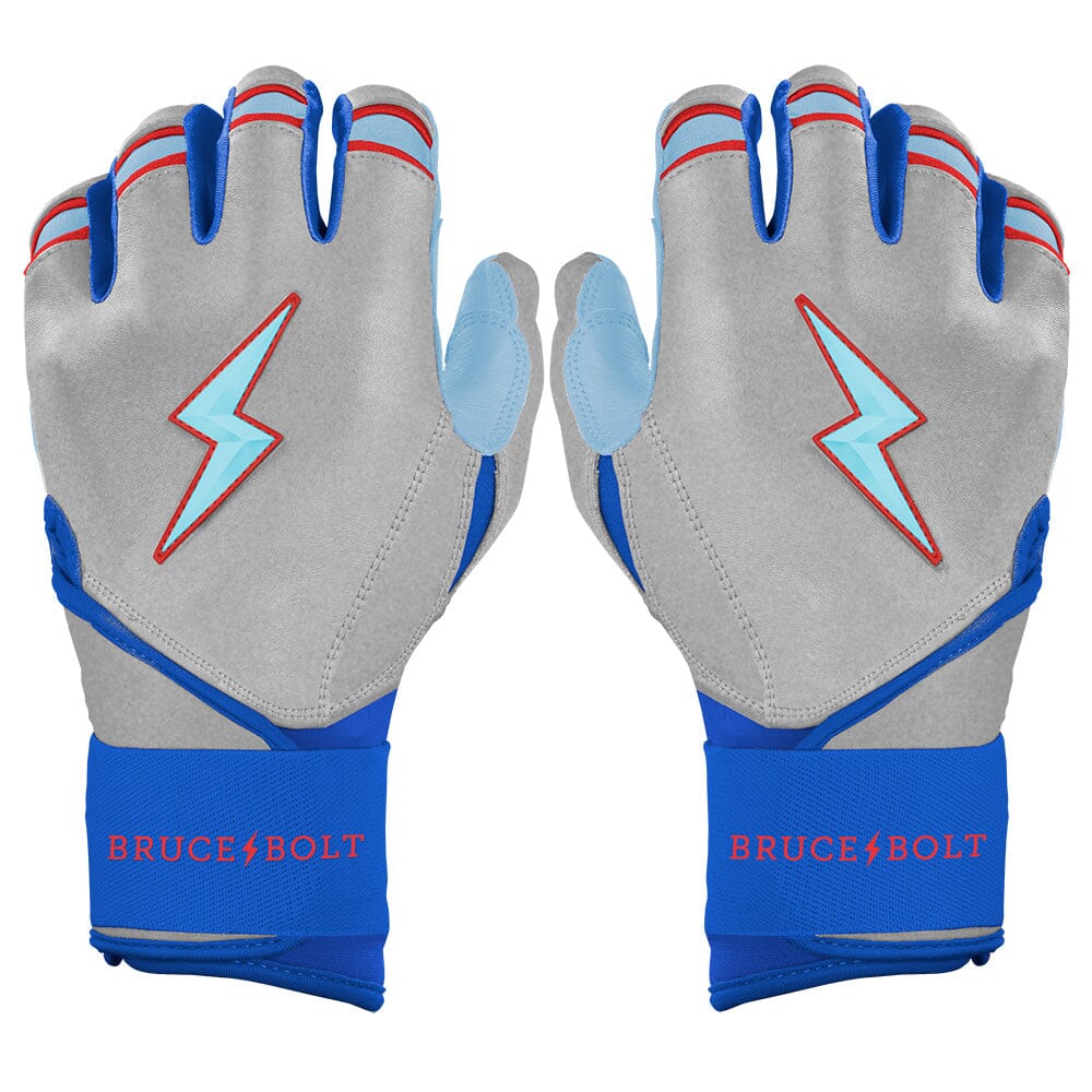 Outman Series Long Cuff Batting Gloves - Metallic Silver- quickbuy