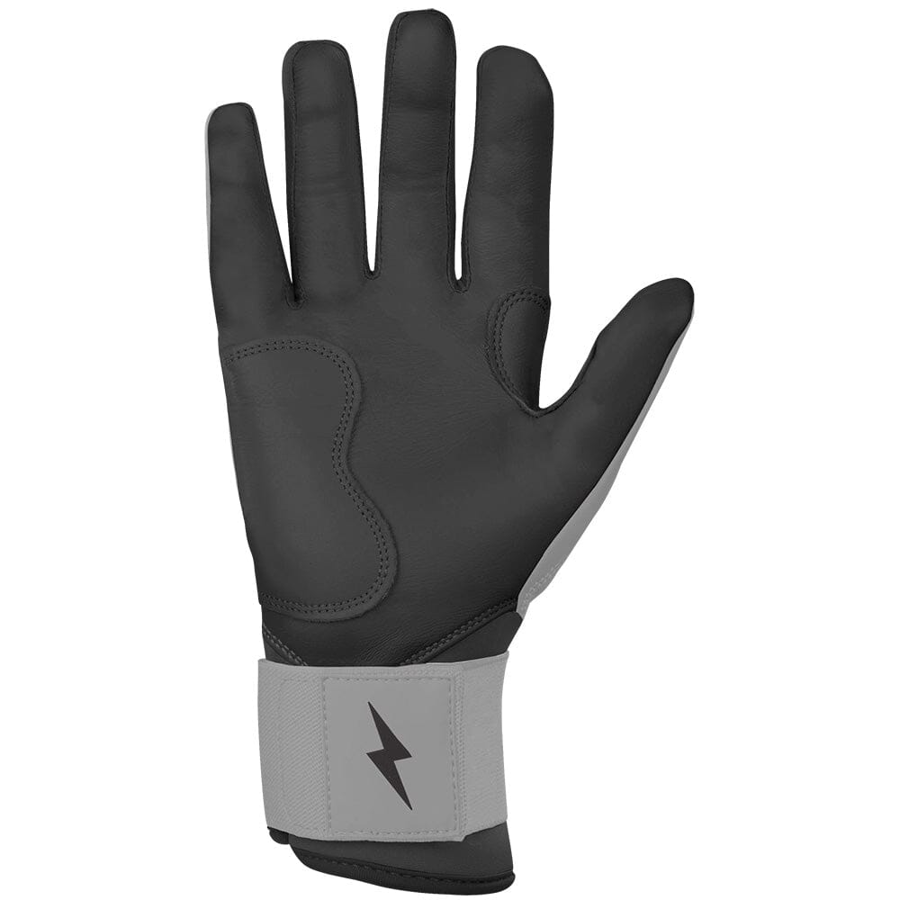 Grey Series Long Cuff Batting Gloves - Charcoal- quickbuy