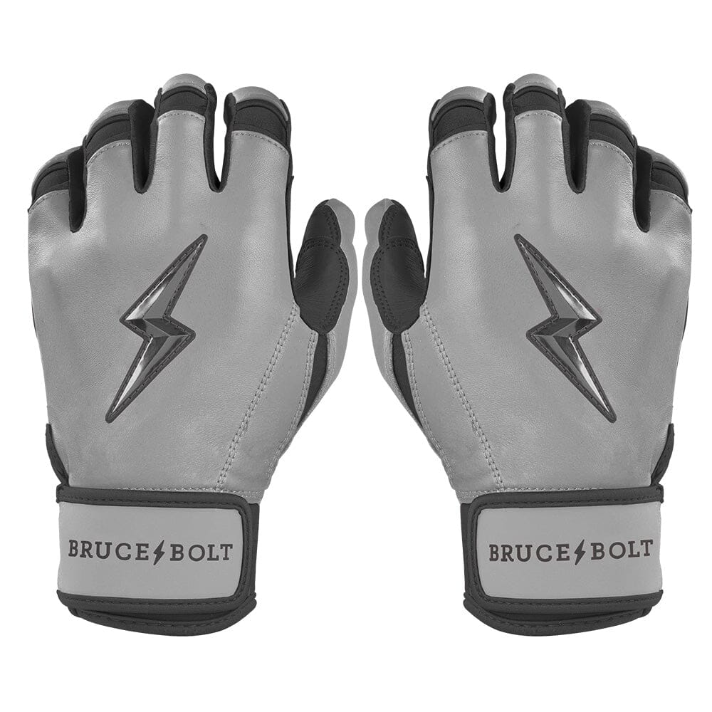 Grey Series Short Cuff Batting Gloves - Charcoal- quickbuy