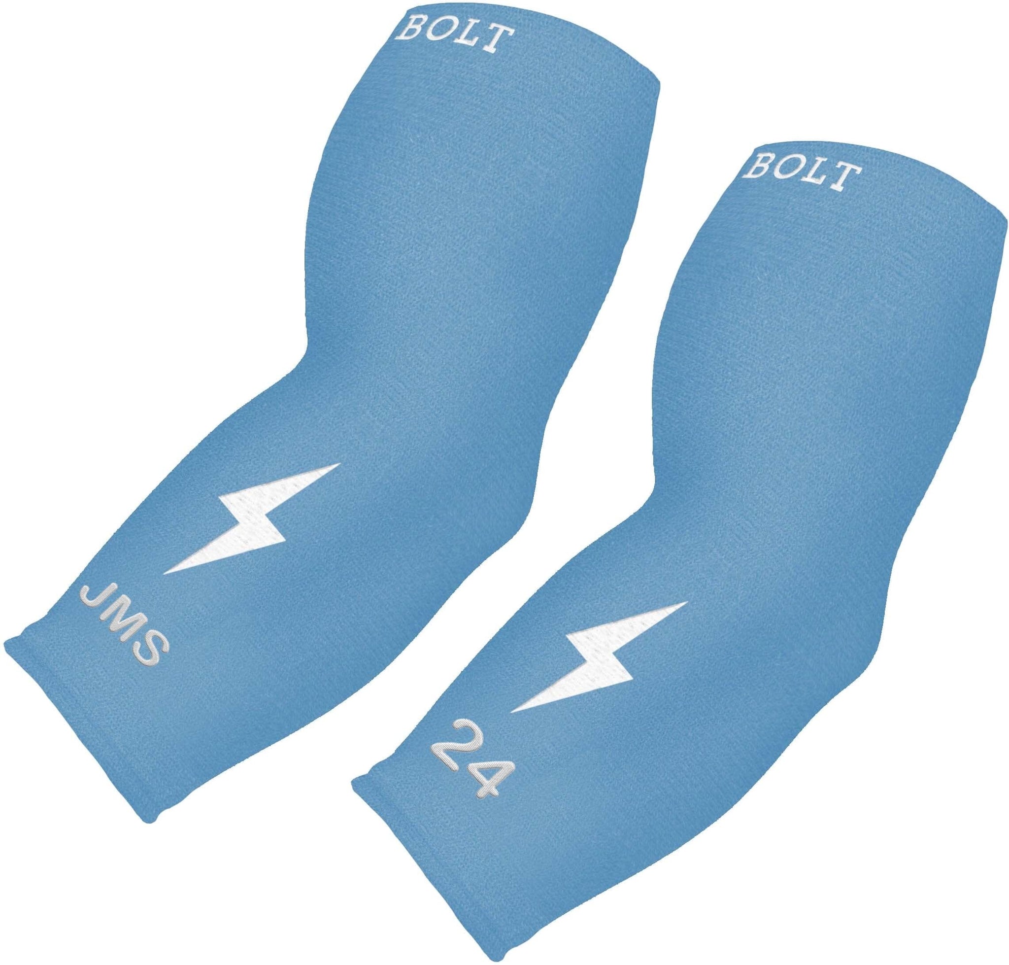 Personalized BRUCE BOLT Graduated Compression Premium 3/4 Arm Sleeve - BABY BLUE- quickbuy