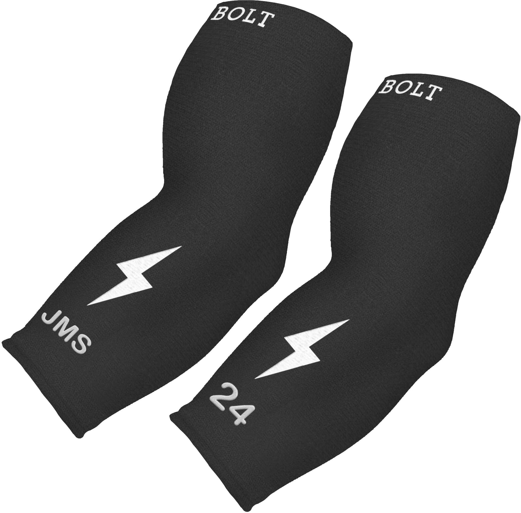 Personalized BRUCE BOLT Graduated Compression Premium 3/4 Arm Sleeve - BLACK- quickbuy