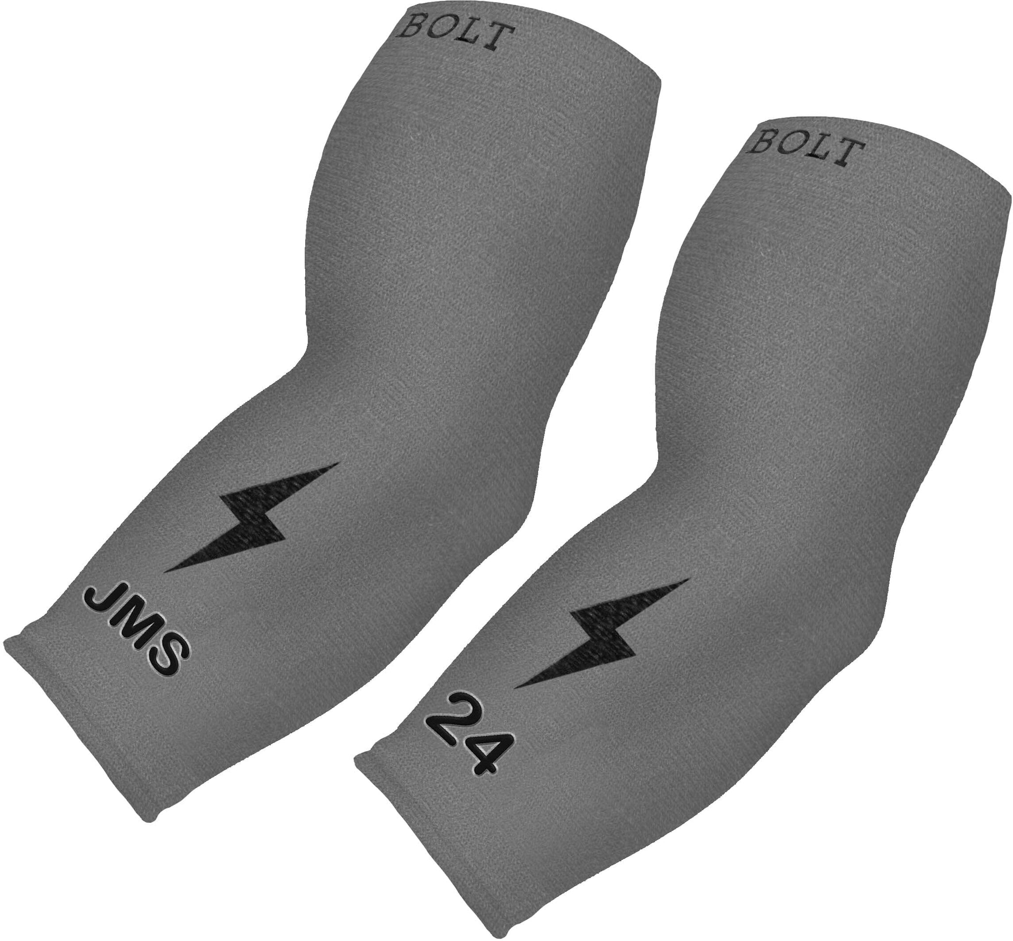 Personalized BRUCE BOLT Graduated Compression Premium 3/4 Arm Sleeve - GREY- quickbuy