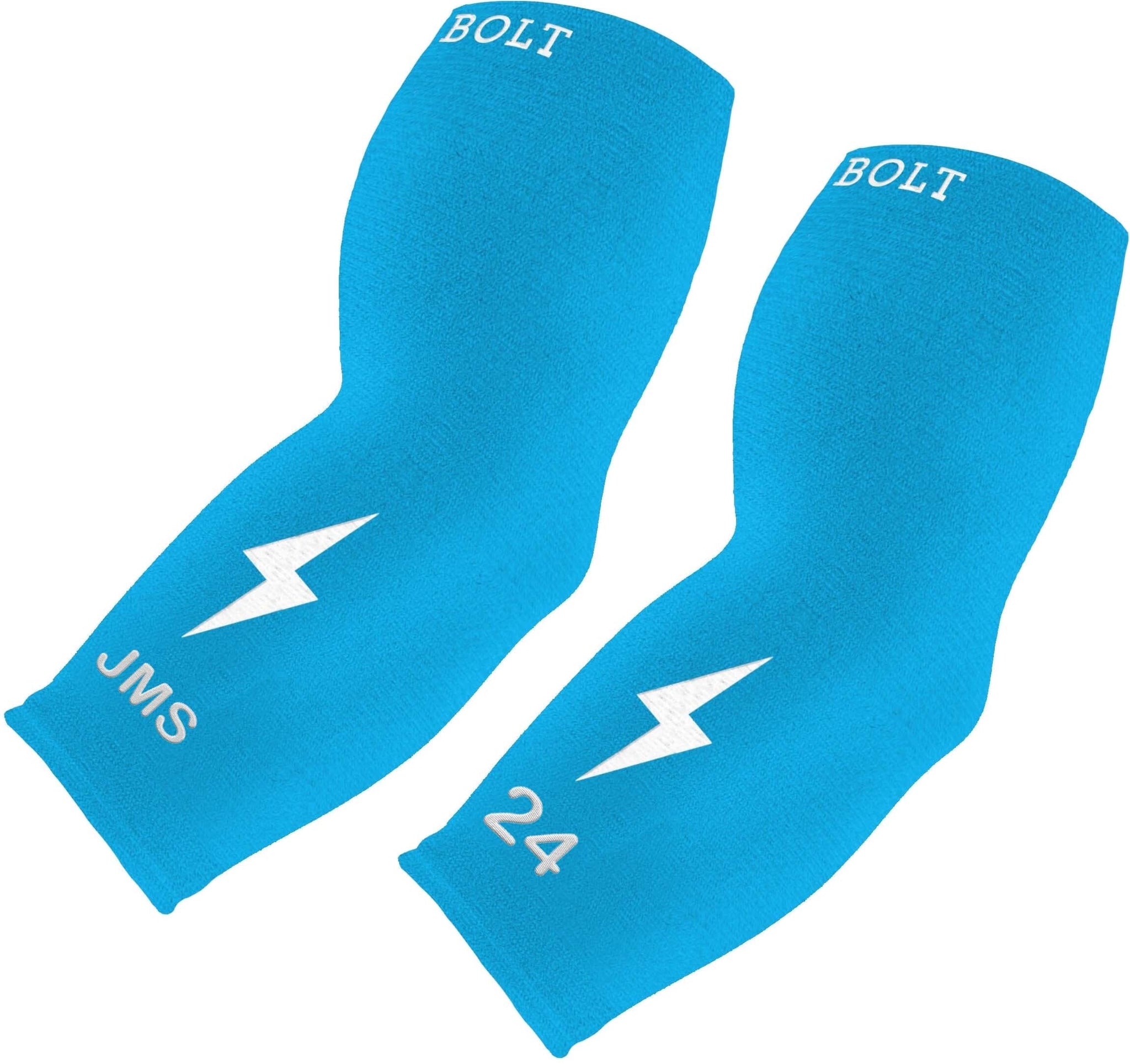 Personalized BRUCE BOLT Graduated Compression Premium 3/4 Arm Sleeve -  MIAMI BLUE- quickbuy