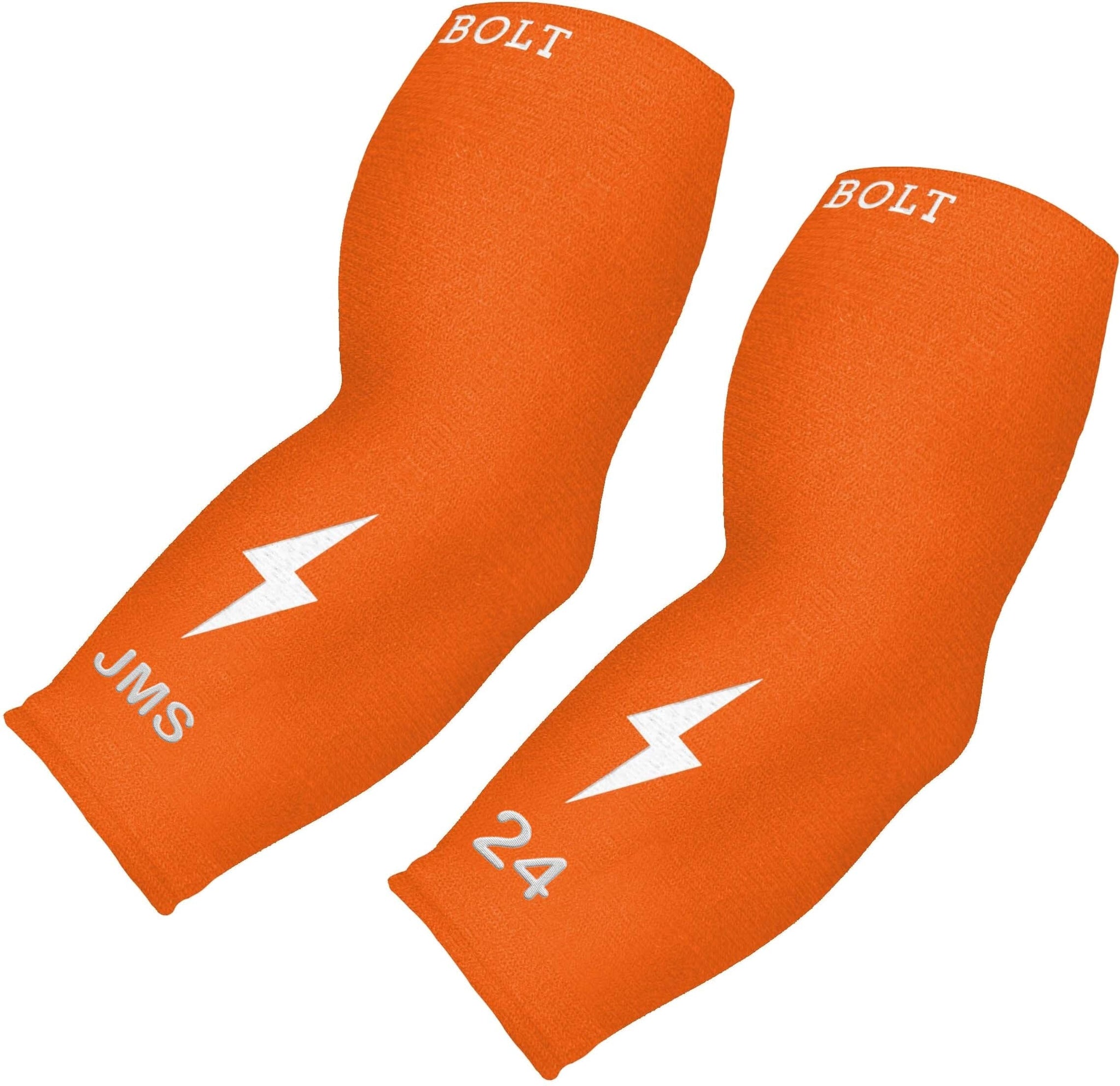 Personalized BRUCE BOLT Graduated Compression Premium 3/4 Arm Sleeve - ORANGE- quickbuy
